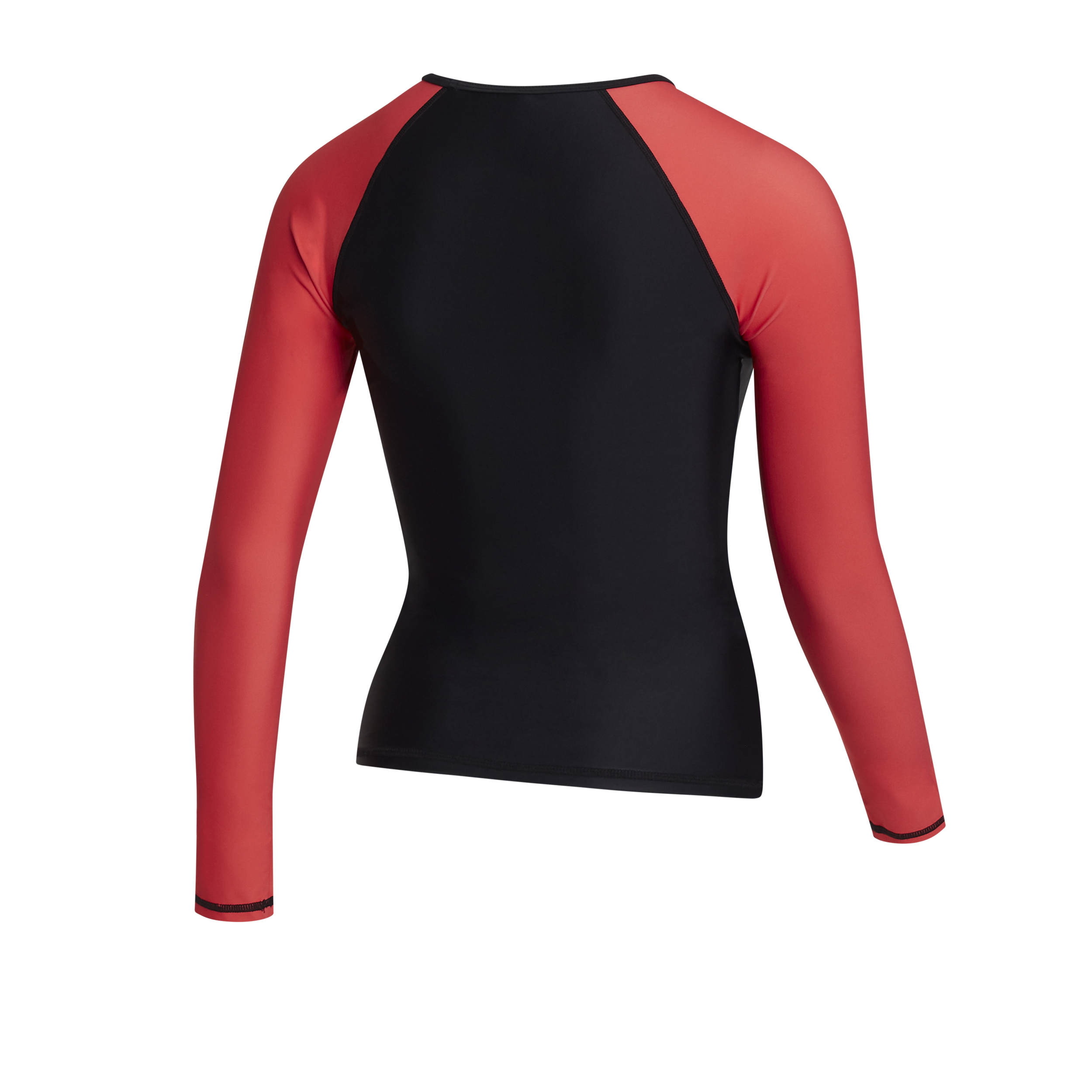 Mystic - Jayde L/S Rash Vest - Svart/Röd