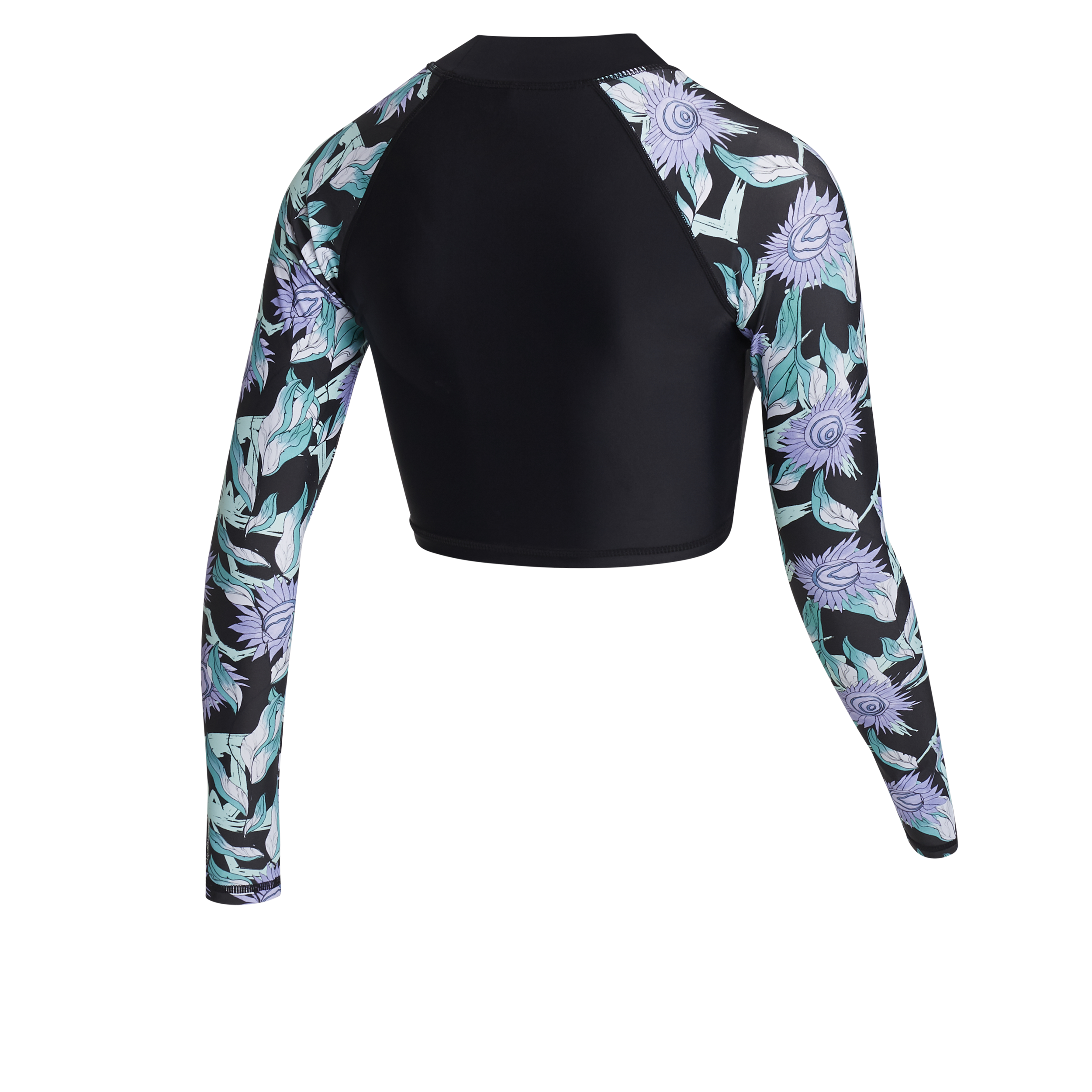 Mystic - Jayde L/S Crop Rash Vest - Svart