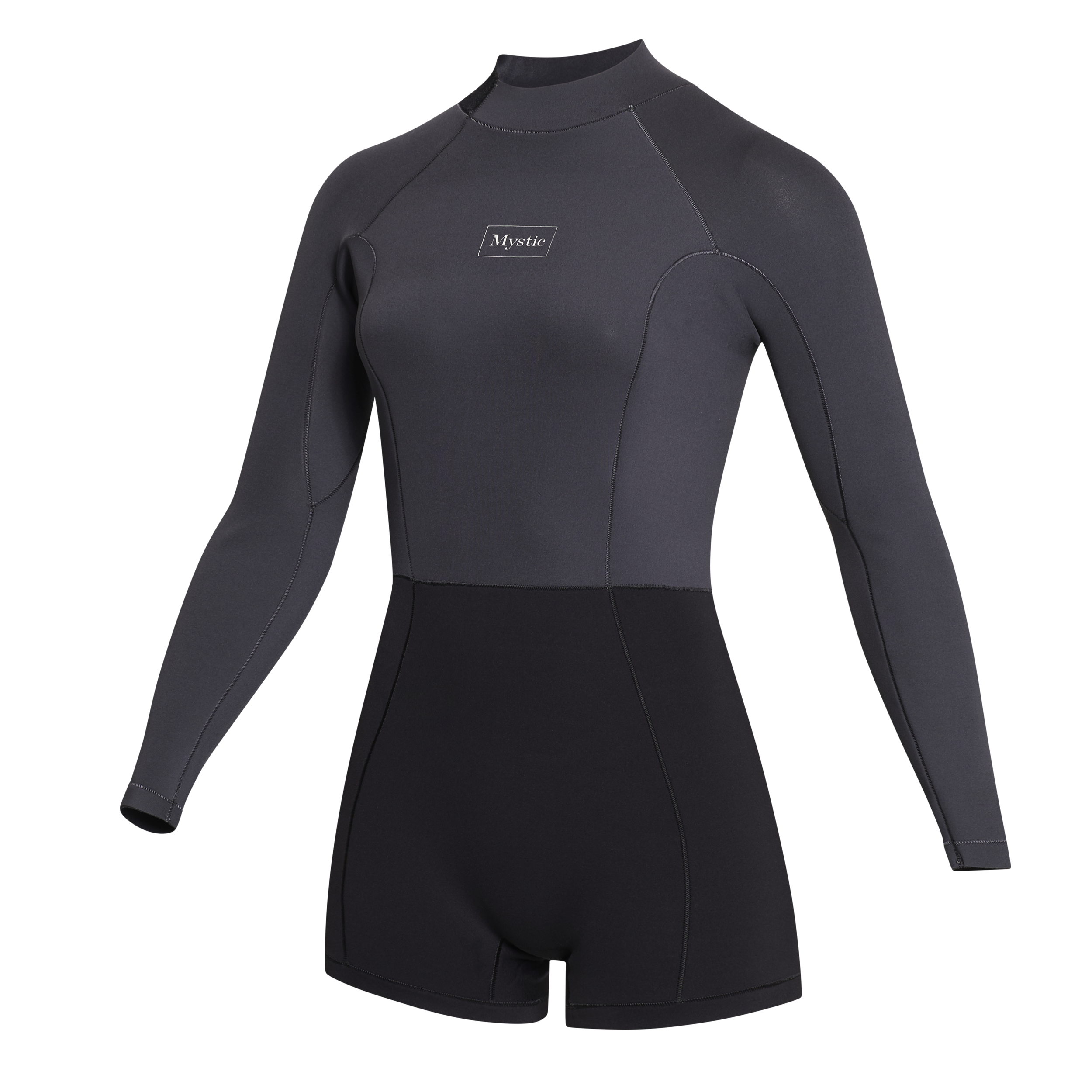 Mystic - Lunar Longarm Shorty 2/2mm Bzip Dam - Svart