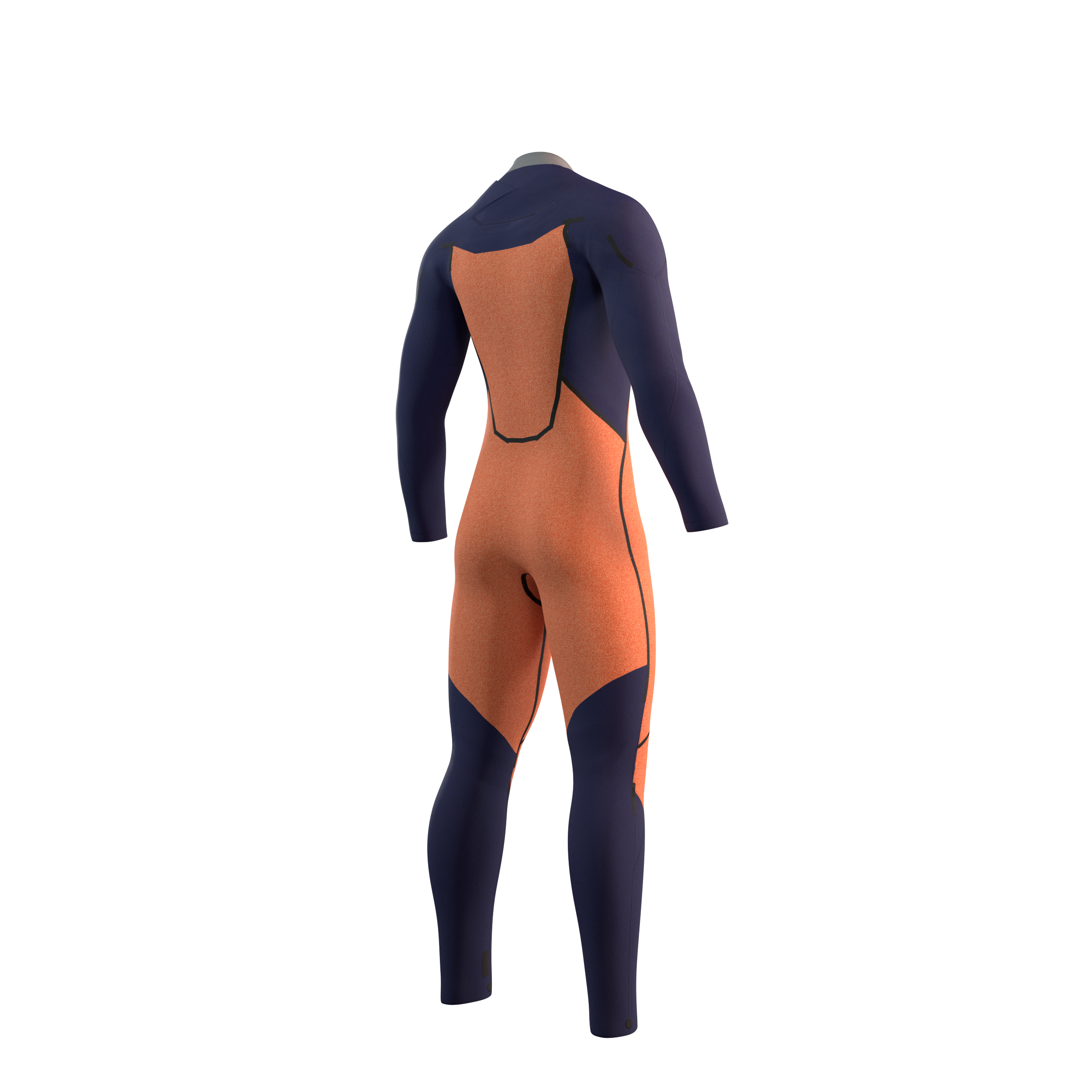 Mystic - Marshall Fullsuit 4/3mm Fzip - Marinblå/Röd