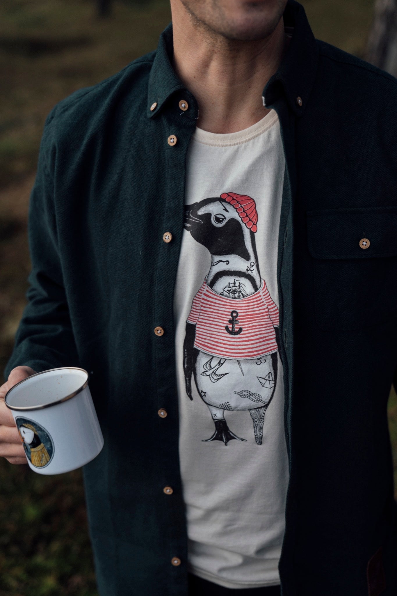 African Penguin T-shirt (Off White) 