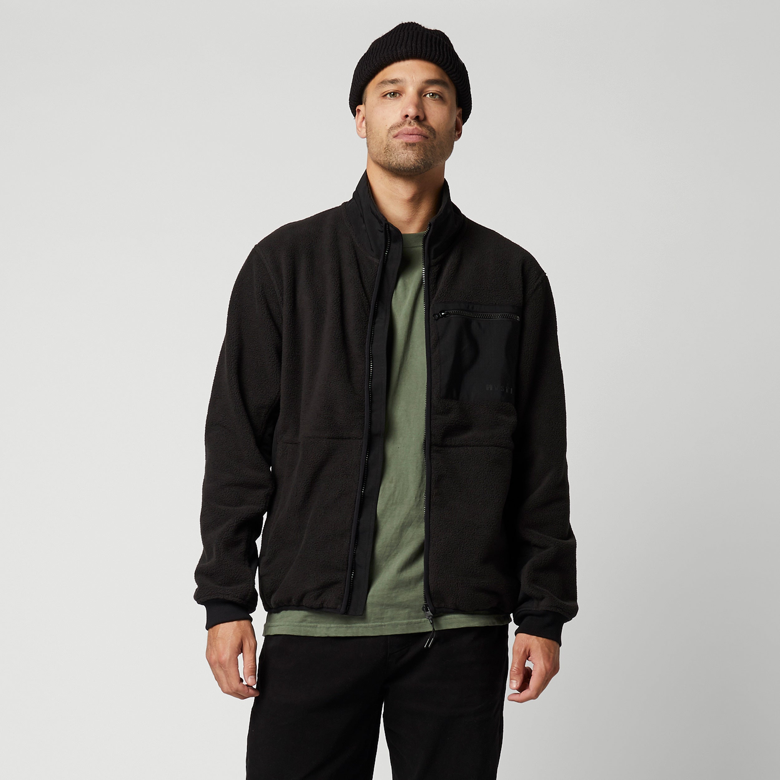 DTS Fleece Zip Thru Sweat - Black