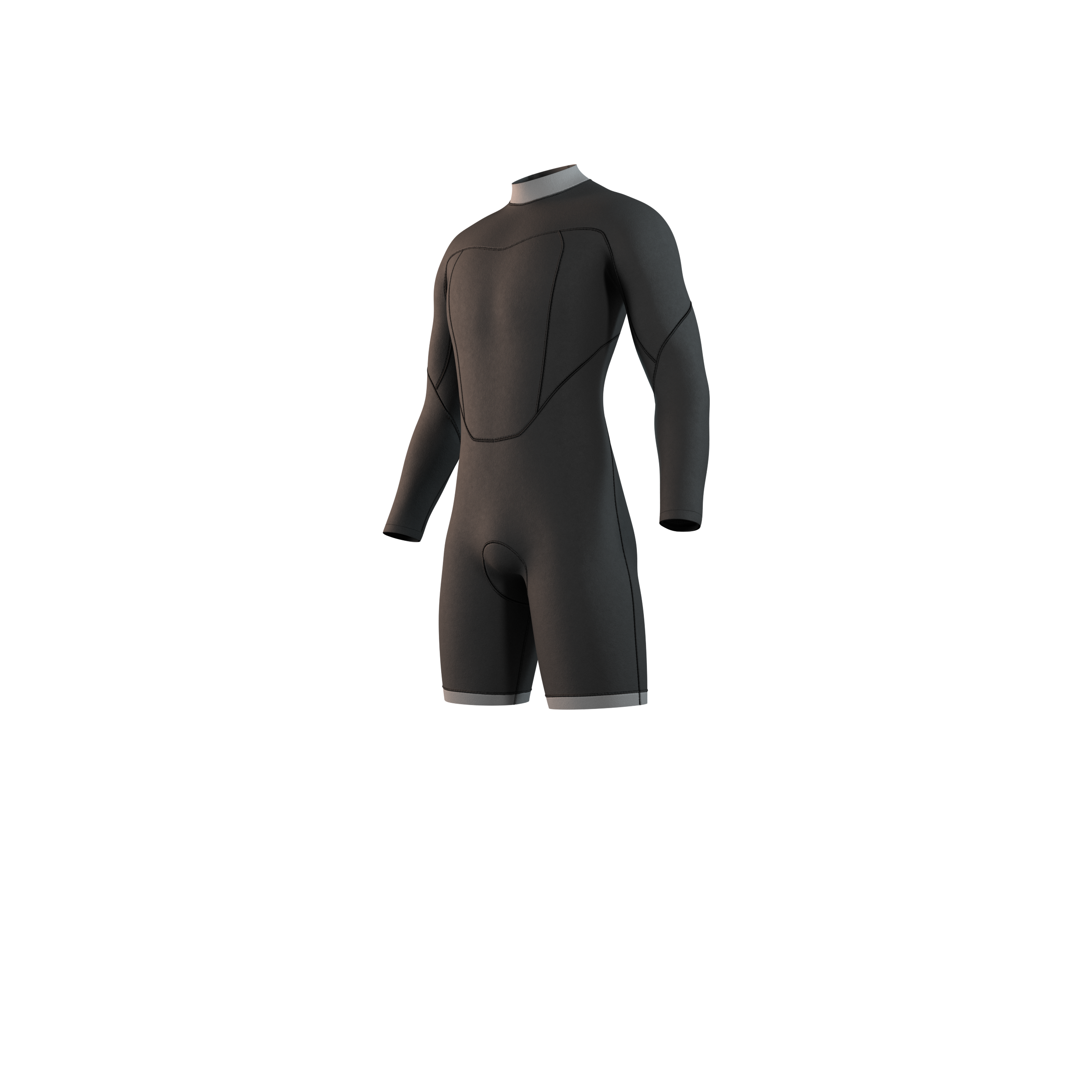 Mystic - Brand Longarm Shorty 3/2mm Bzip Flatlock - 2025 - Black