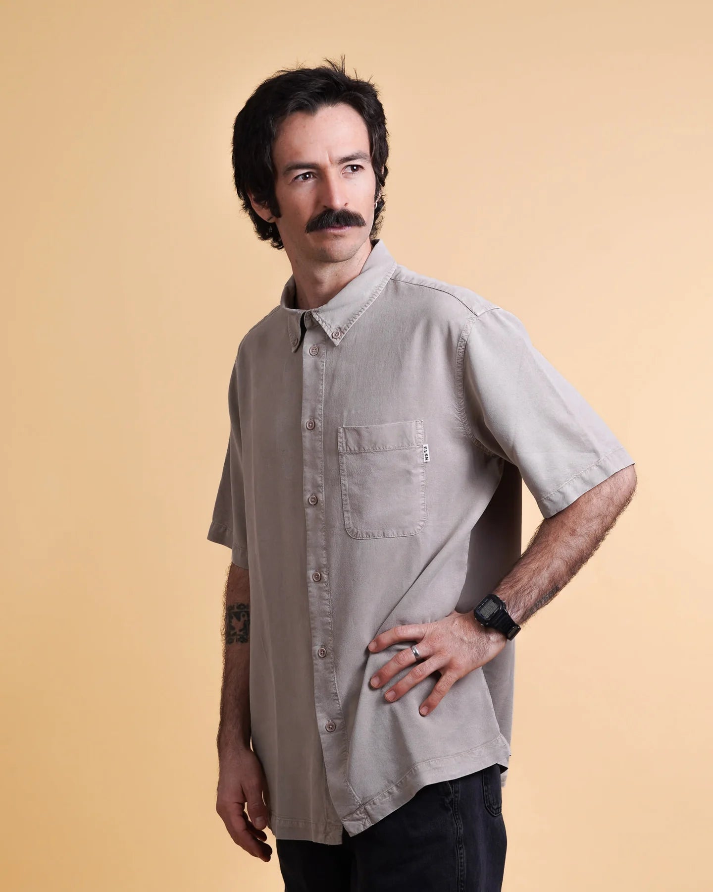 Lyocell Men'S Ss Shirt