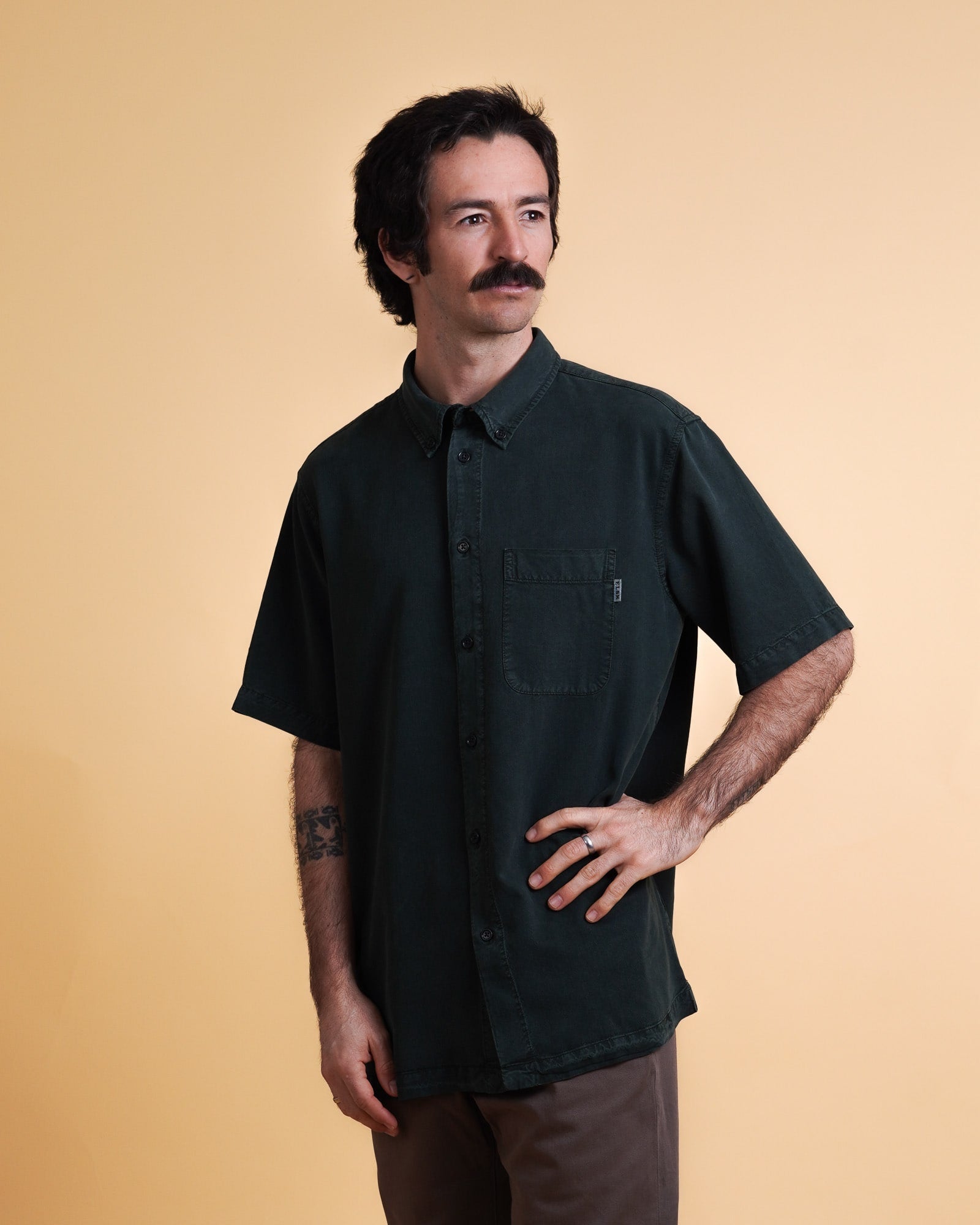 Lyocell Men'S Ss Shirt