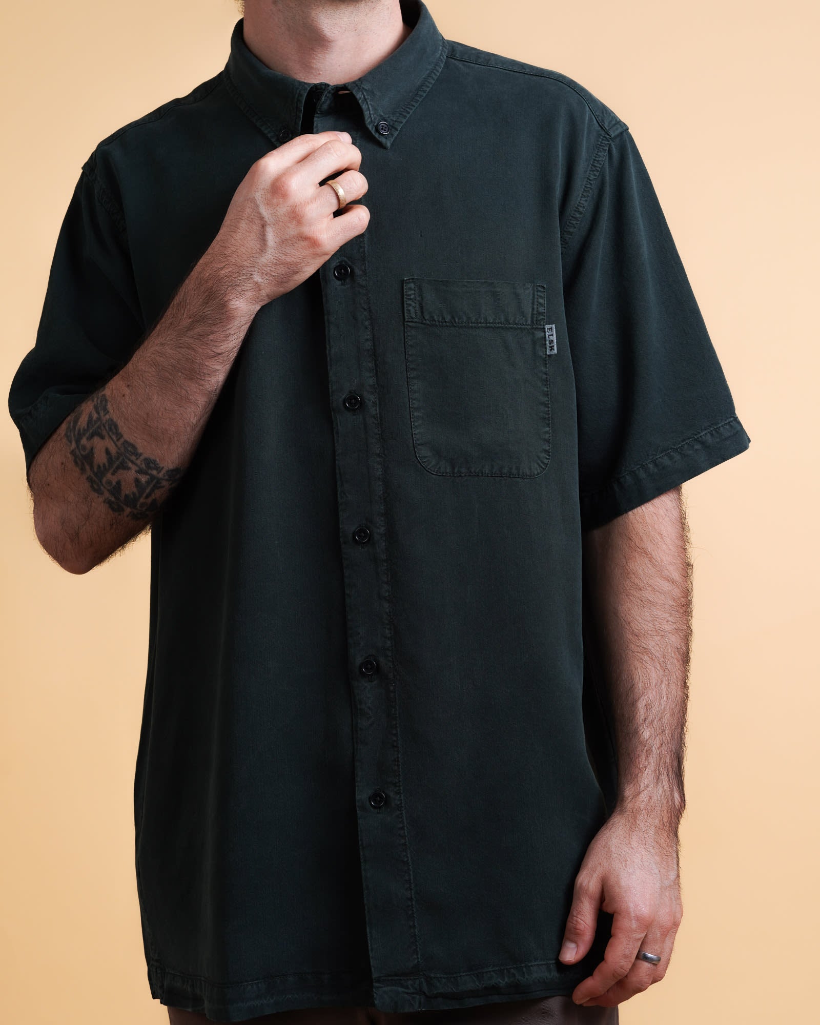 Lyocell Men'S Ss Shirt