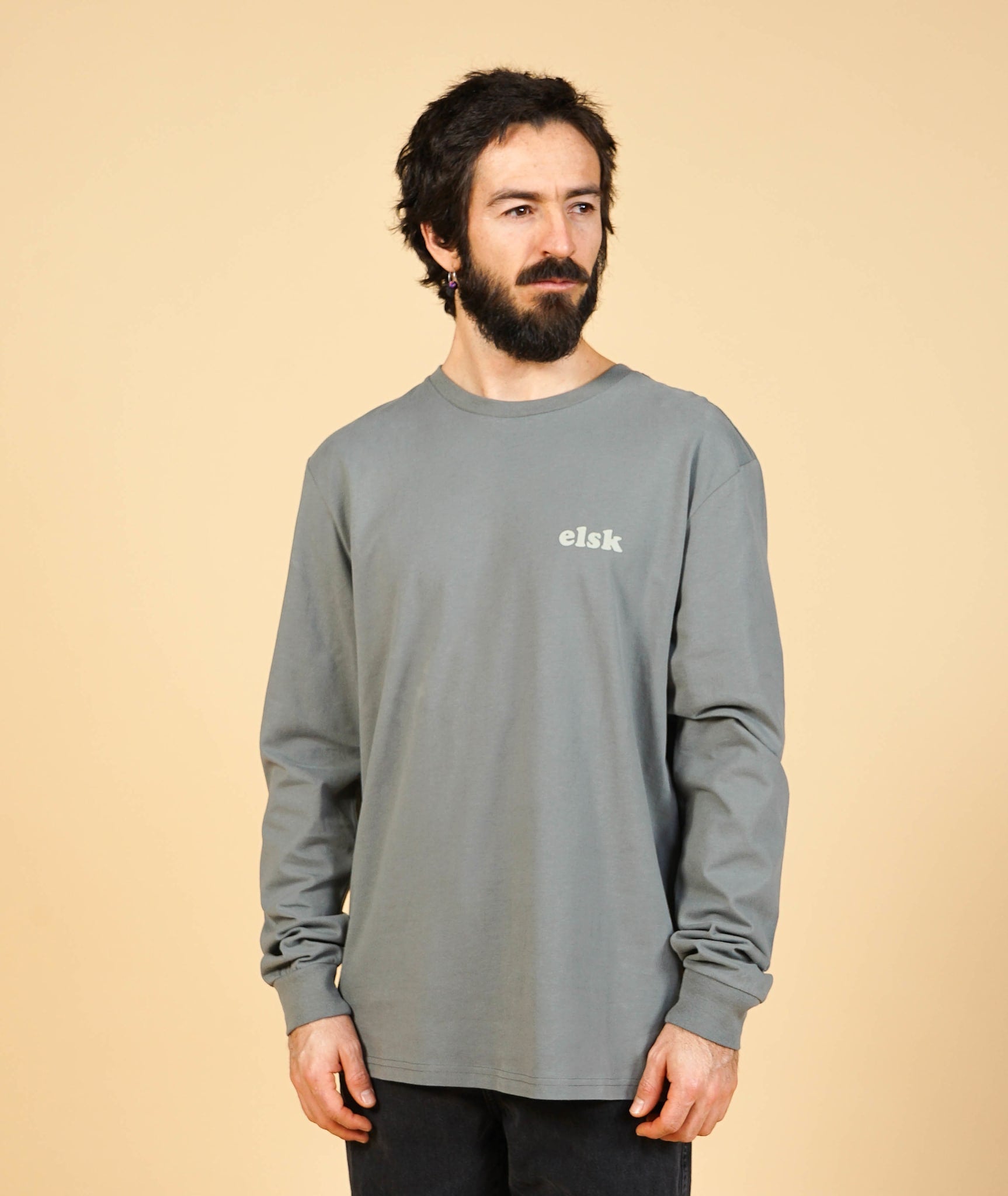 Horizon Bp Men'S Brushed LS T-Shirt - M / Castor Gray