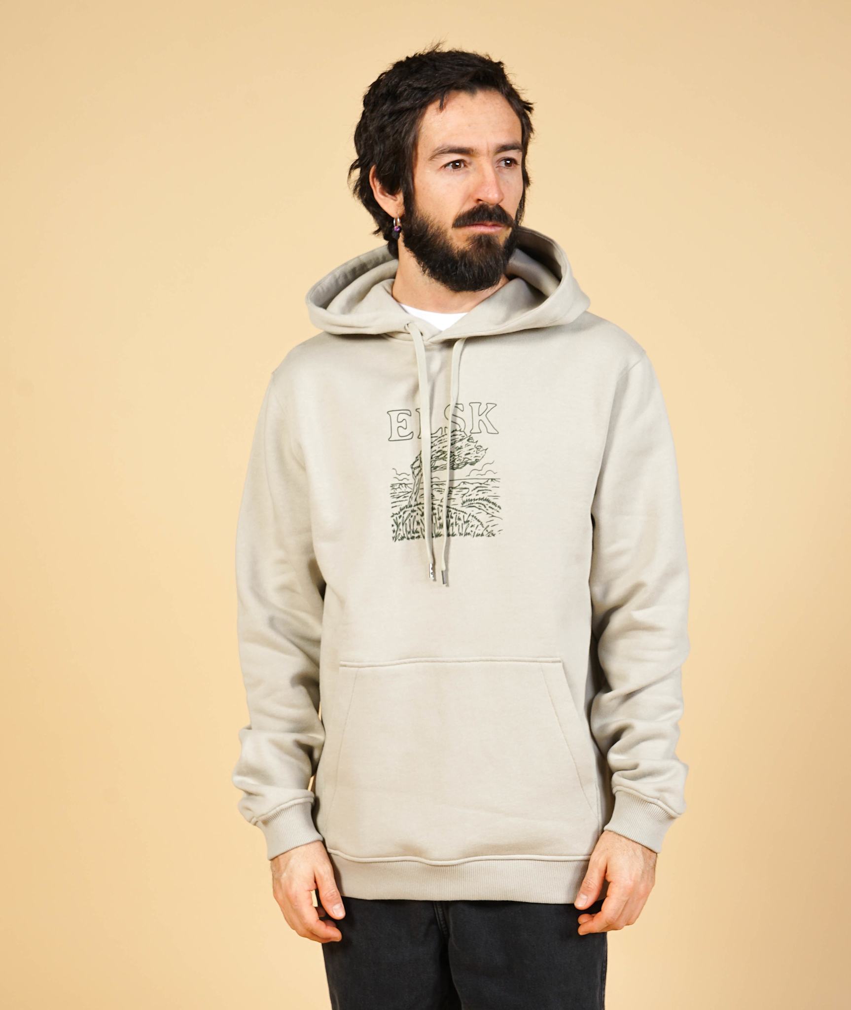 Wind Men'S Hoodie - L / Pierre de sable