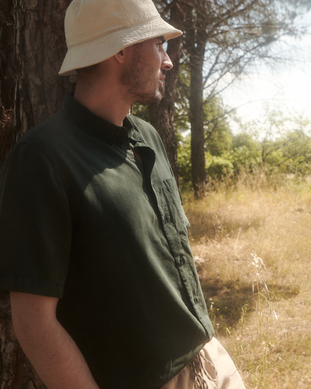 Lyocell Men'S Ss Shirt