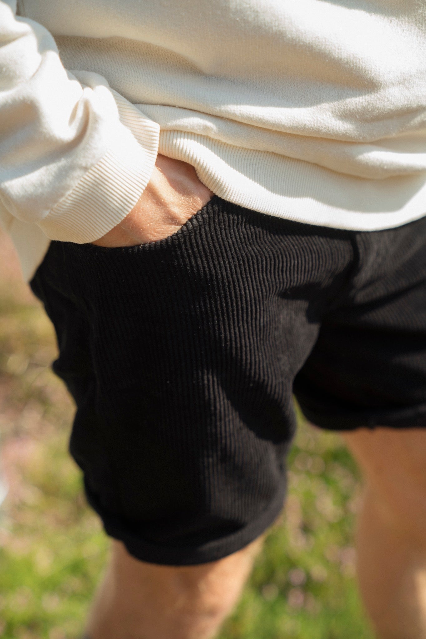 Sammetsshorts (svarta) 