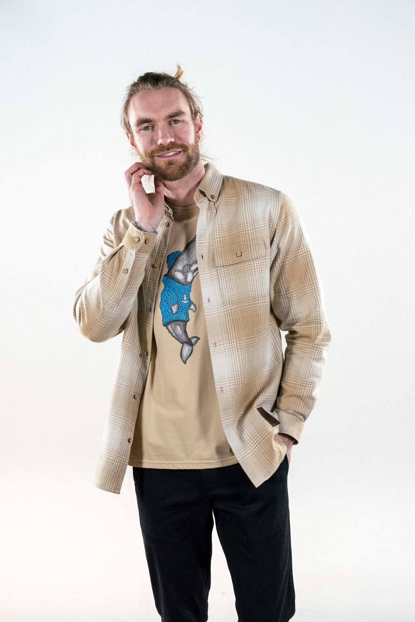 Inca Unna skjorta (ljusbrun) 