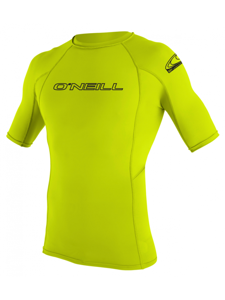 Youth Basickins S/S Rash Guard - Lime