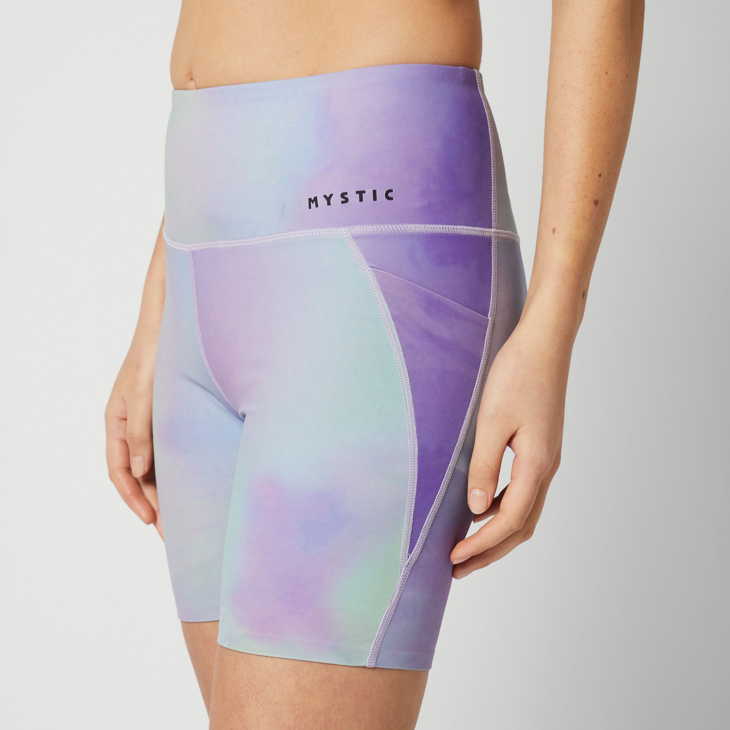 Terri Performance Biker Shorts Women - Purple / Green