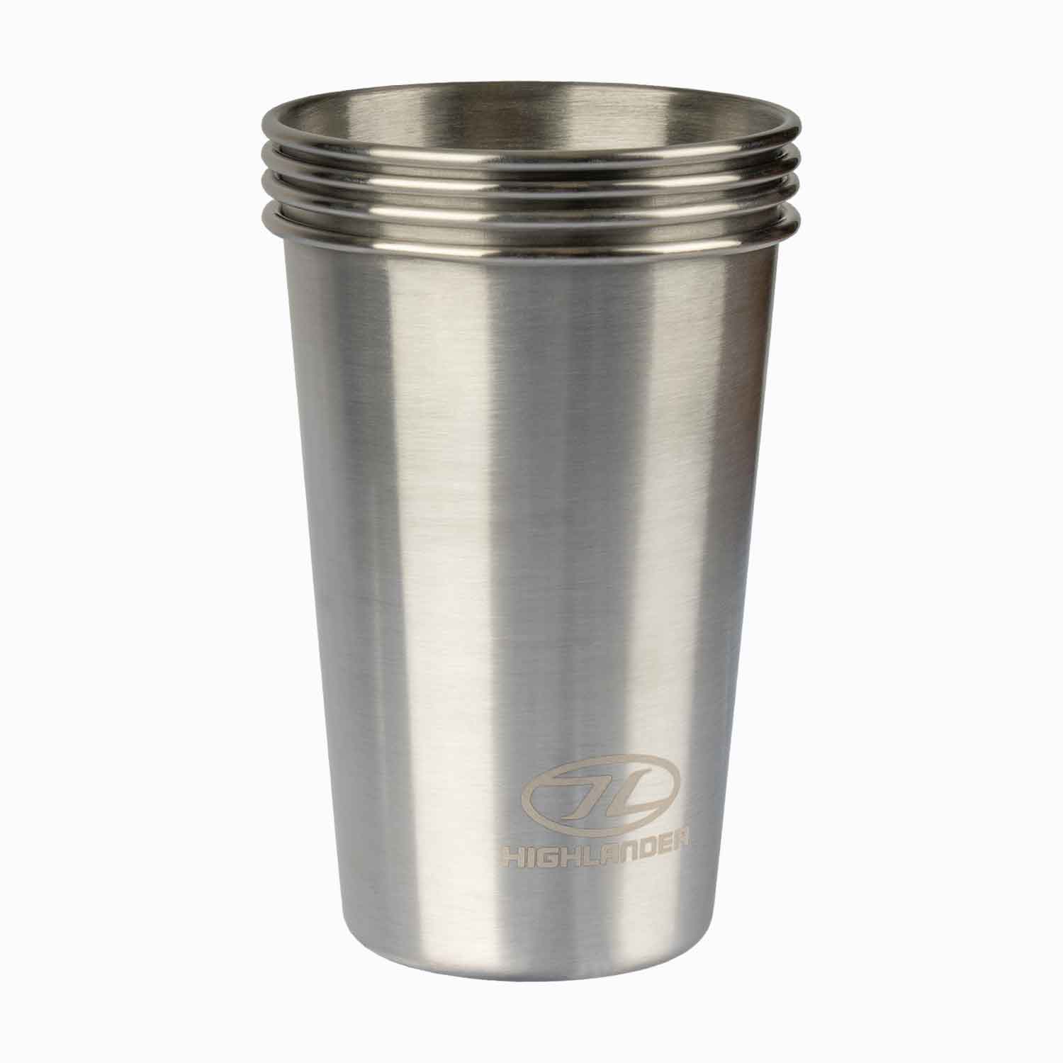 Highlander - STAINLESS STEEL CAMP CUP, 500ML X4