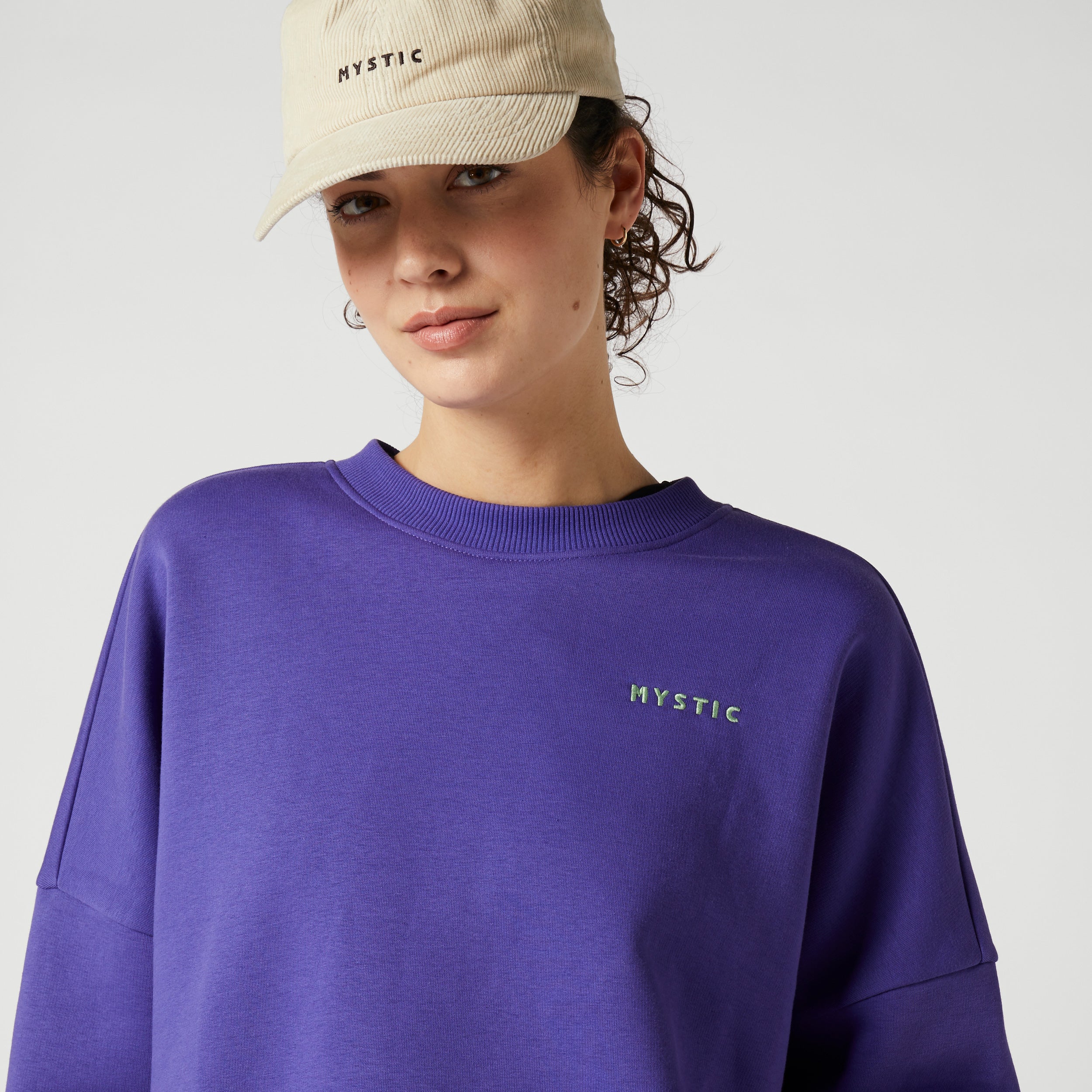 Mystic - Dropped Shoulder Crew Sweat Women - Purple