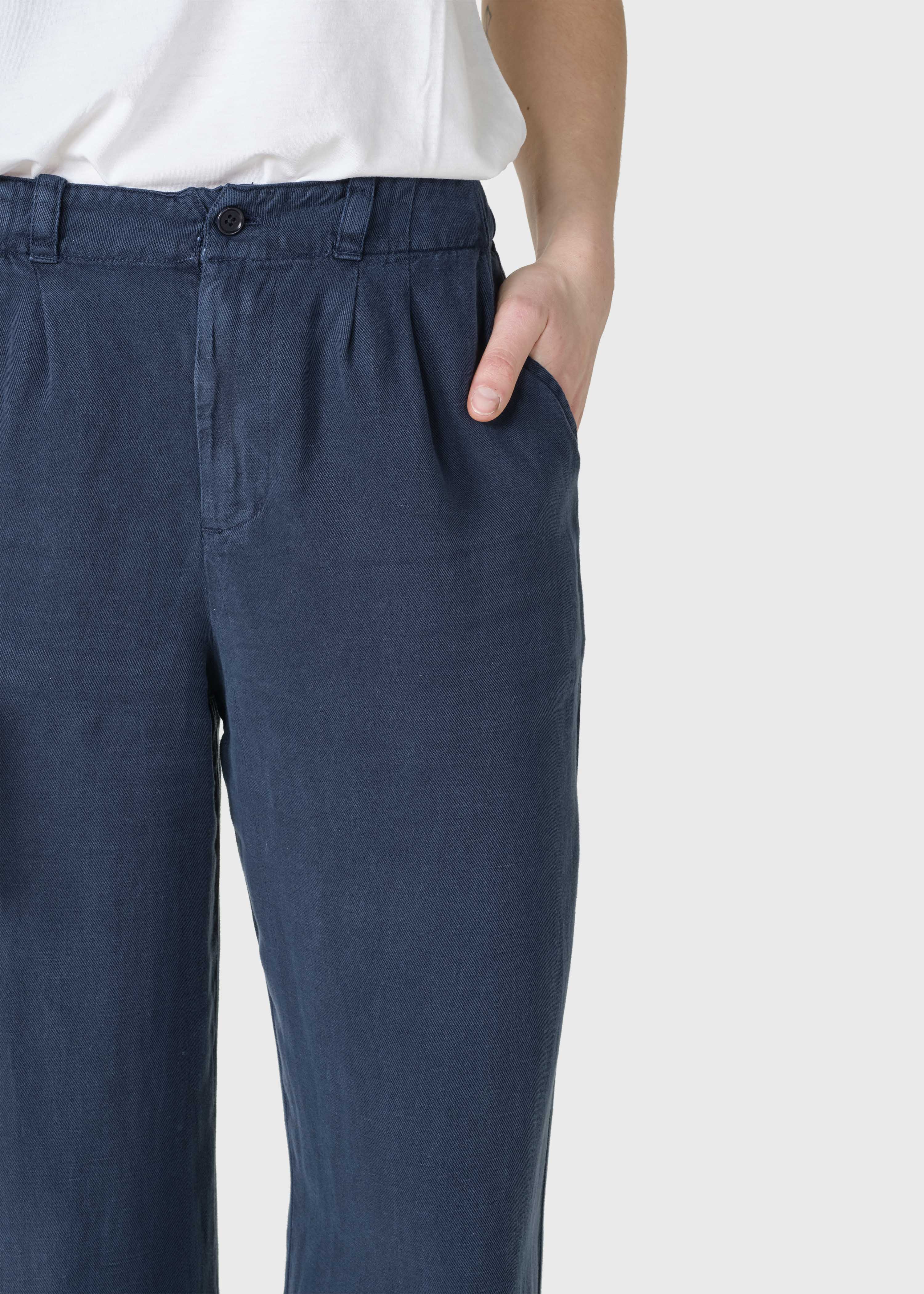 Ada Lyocell Pants - Navy
