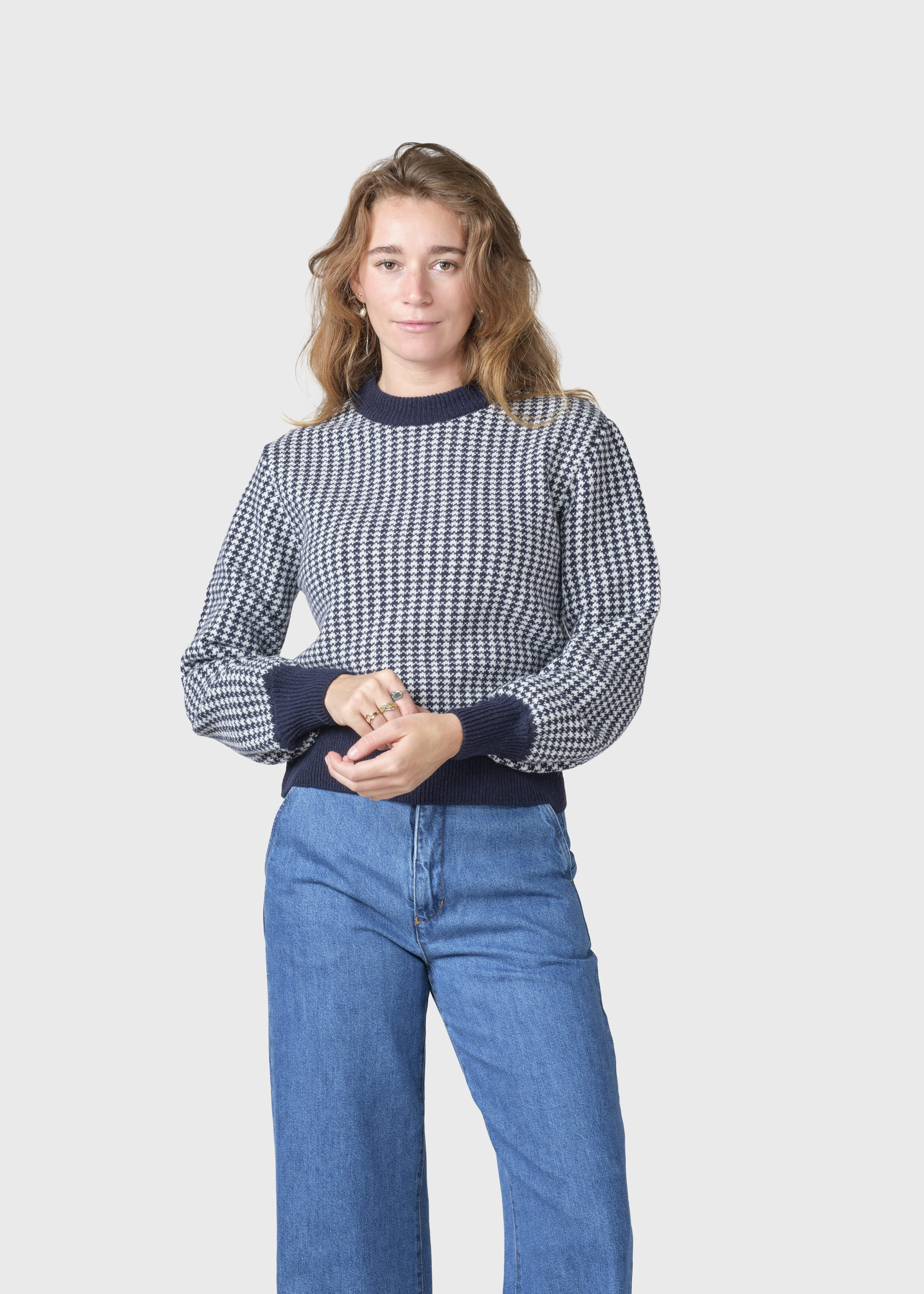 Agnes Knit - Navy/cream