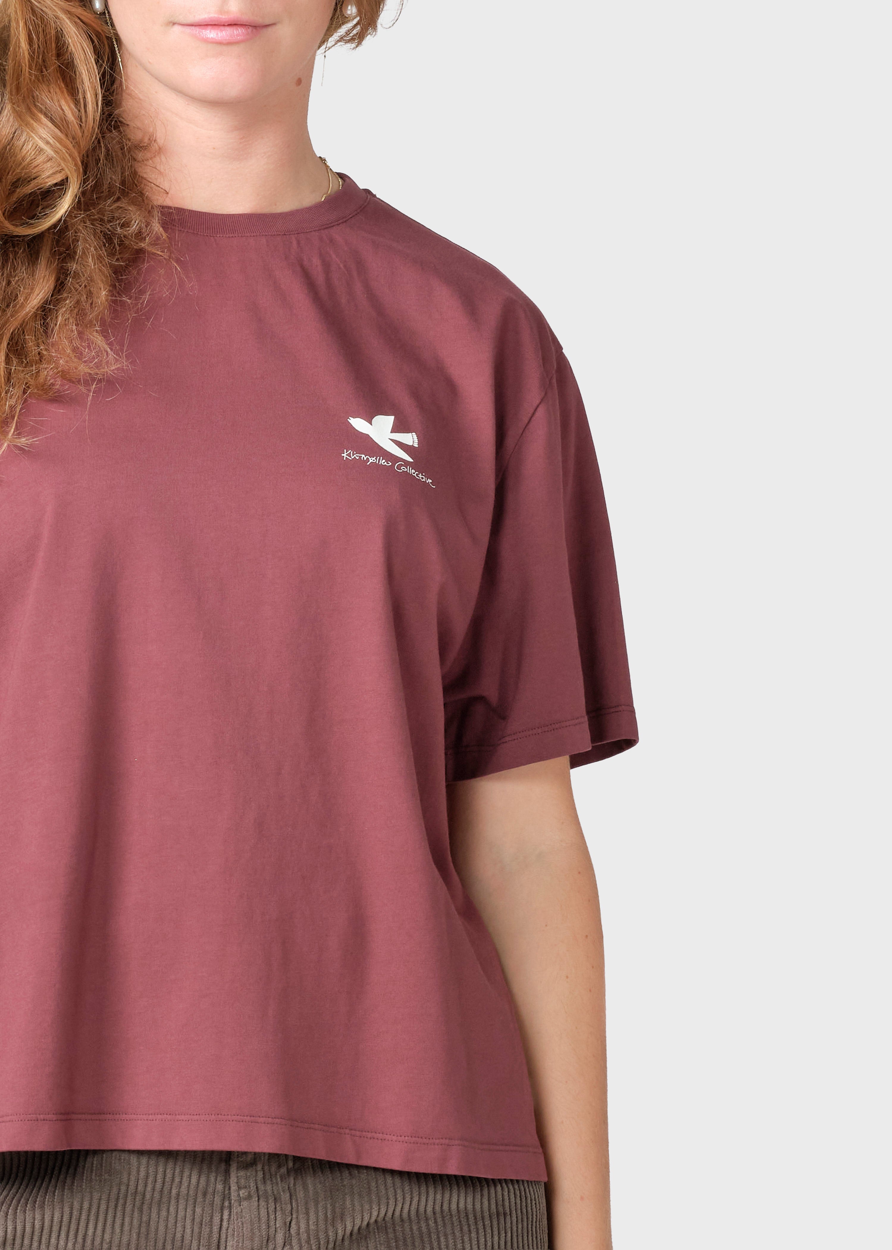 Agnes Tee - Burgundy/cream