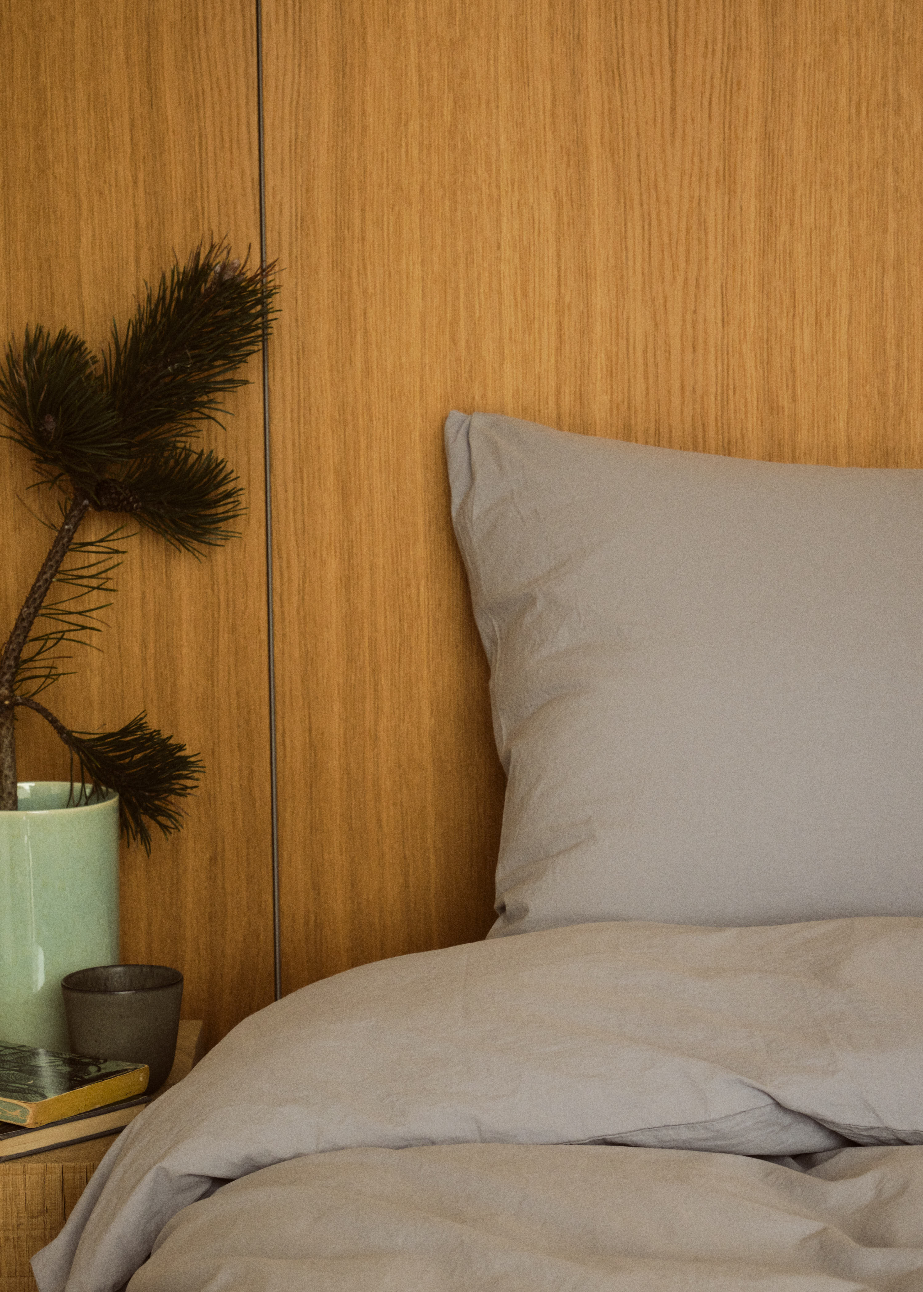 Bed Set - Plain - 140 X 200 + 80 X 80 - Pastel Grey