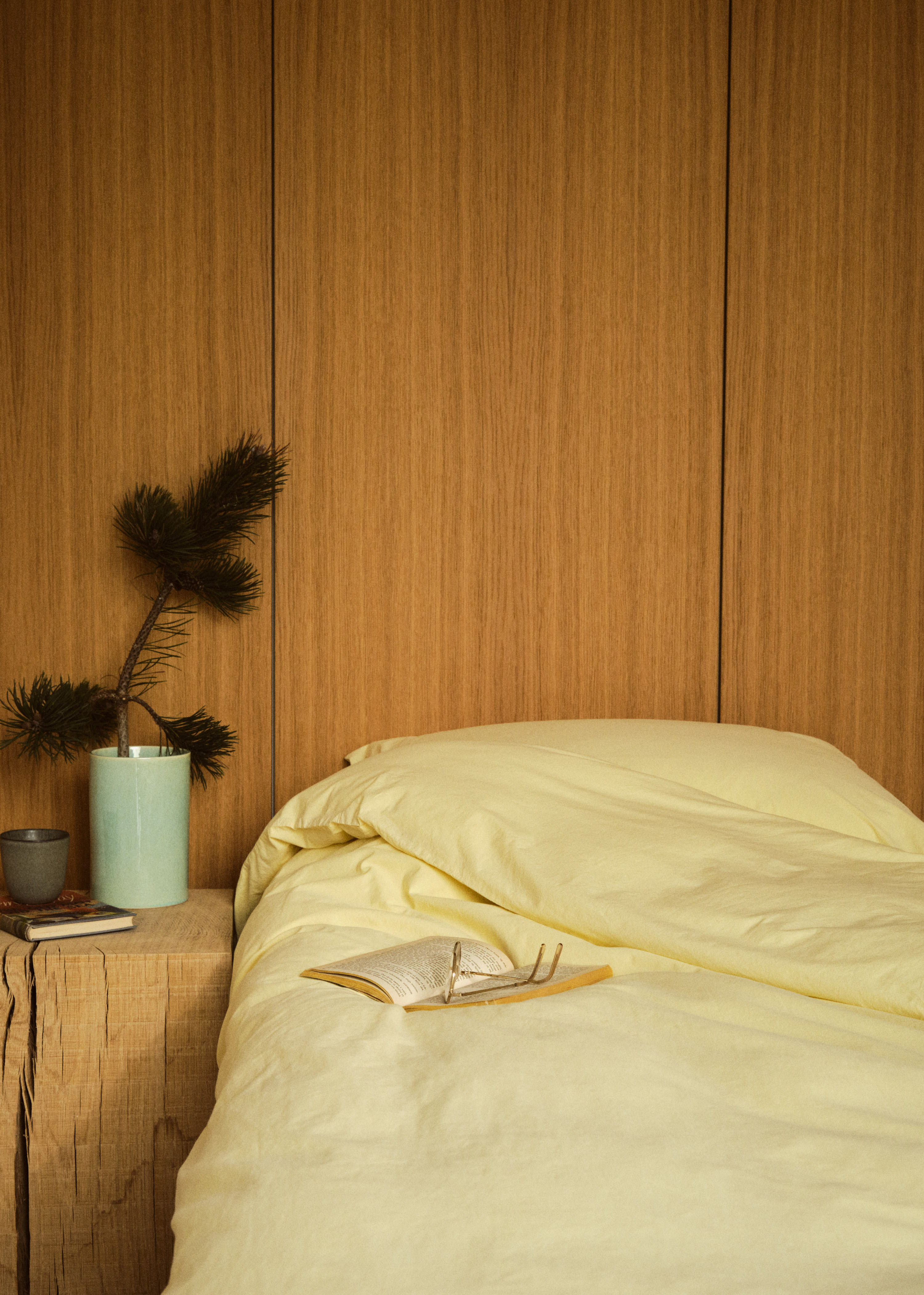 Bed Set - Plain - 140 X 220 + 60 X 70 - Lemon Sorbet