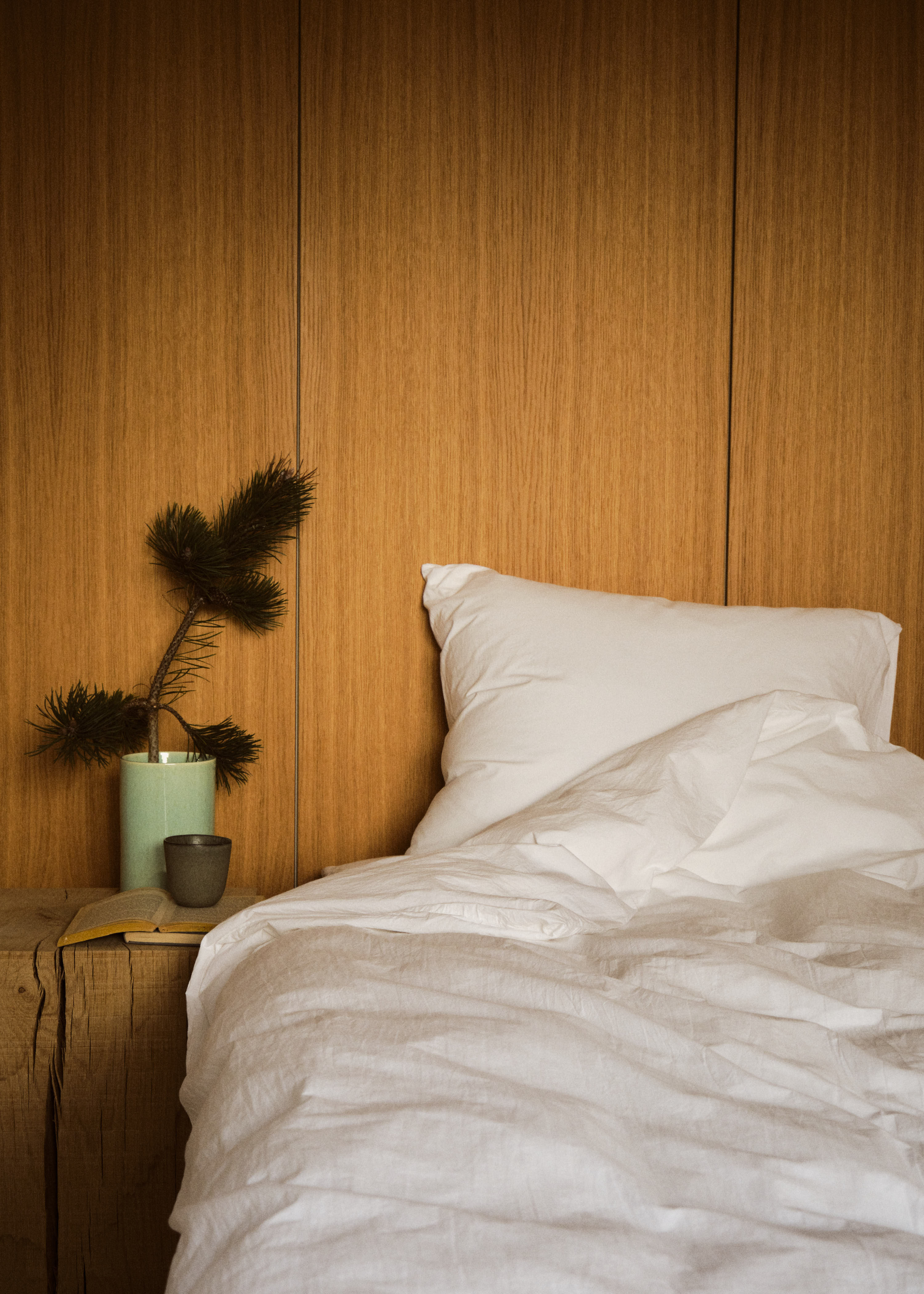 Bed Set - Plain - 140 X 220 + 60 X 70 - White