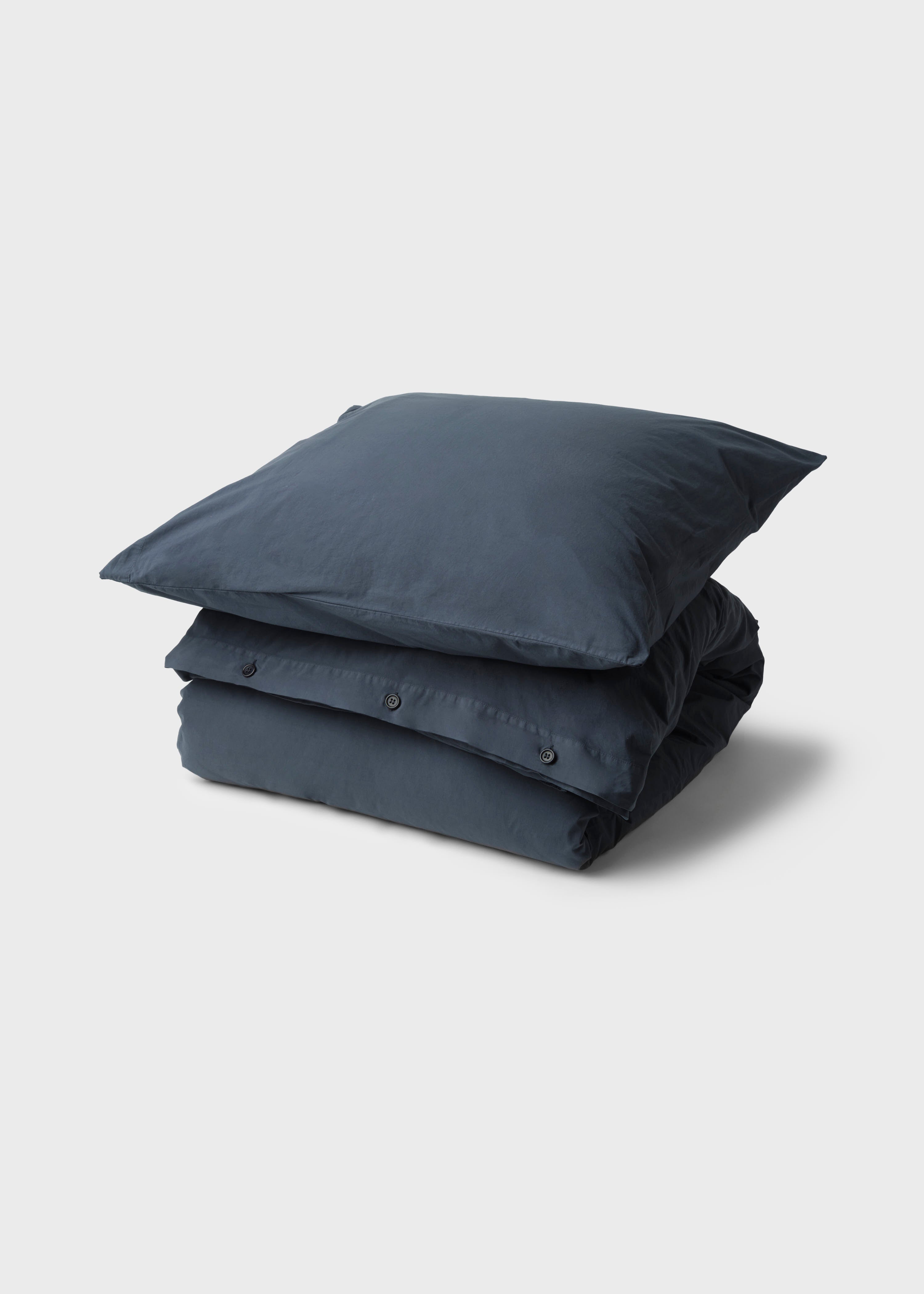 Bed Set - Plain - 140 X 220 + 80 X 80 - Navy