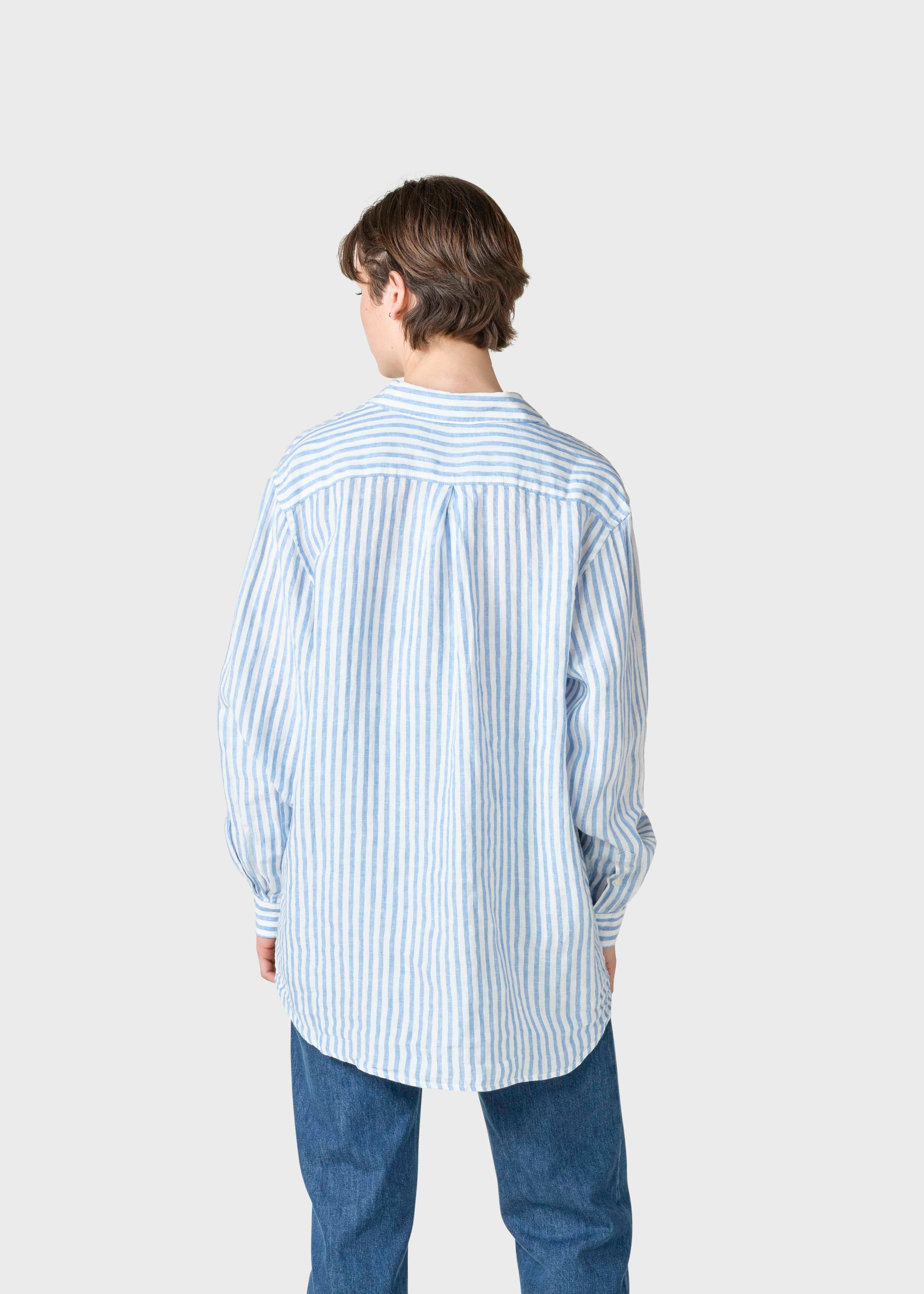 Belinda Linen Shirt - Cream/light Blue