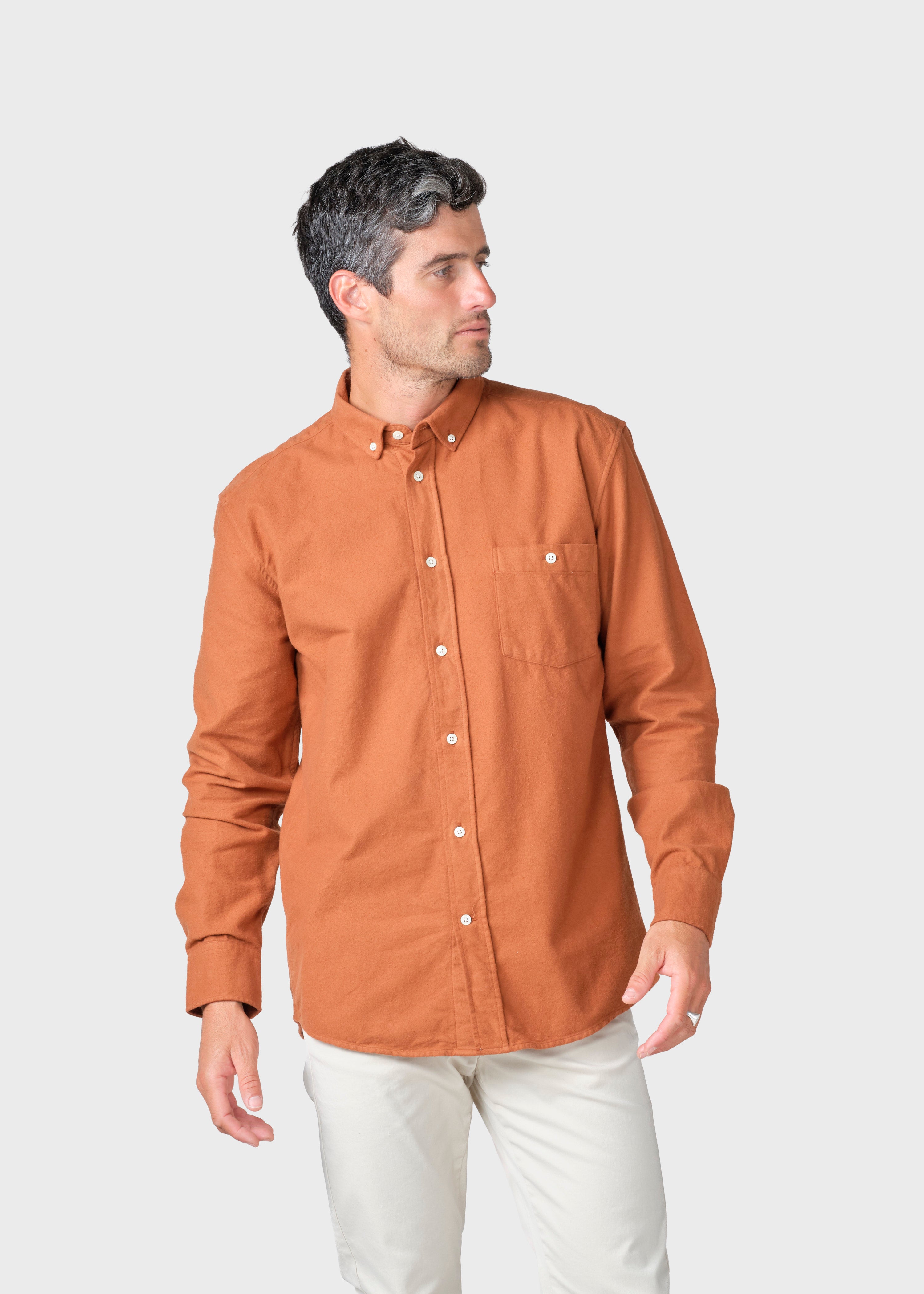 Benjamin Flannel Shirt - Rust