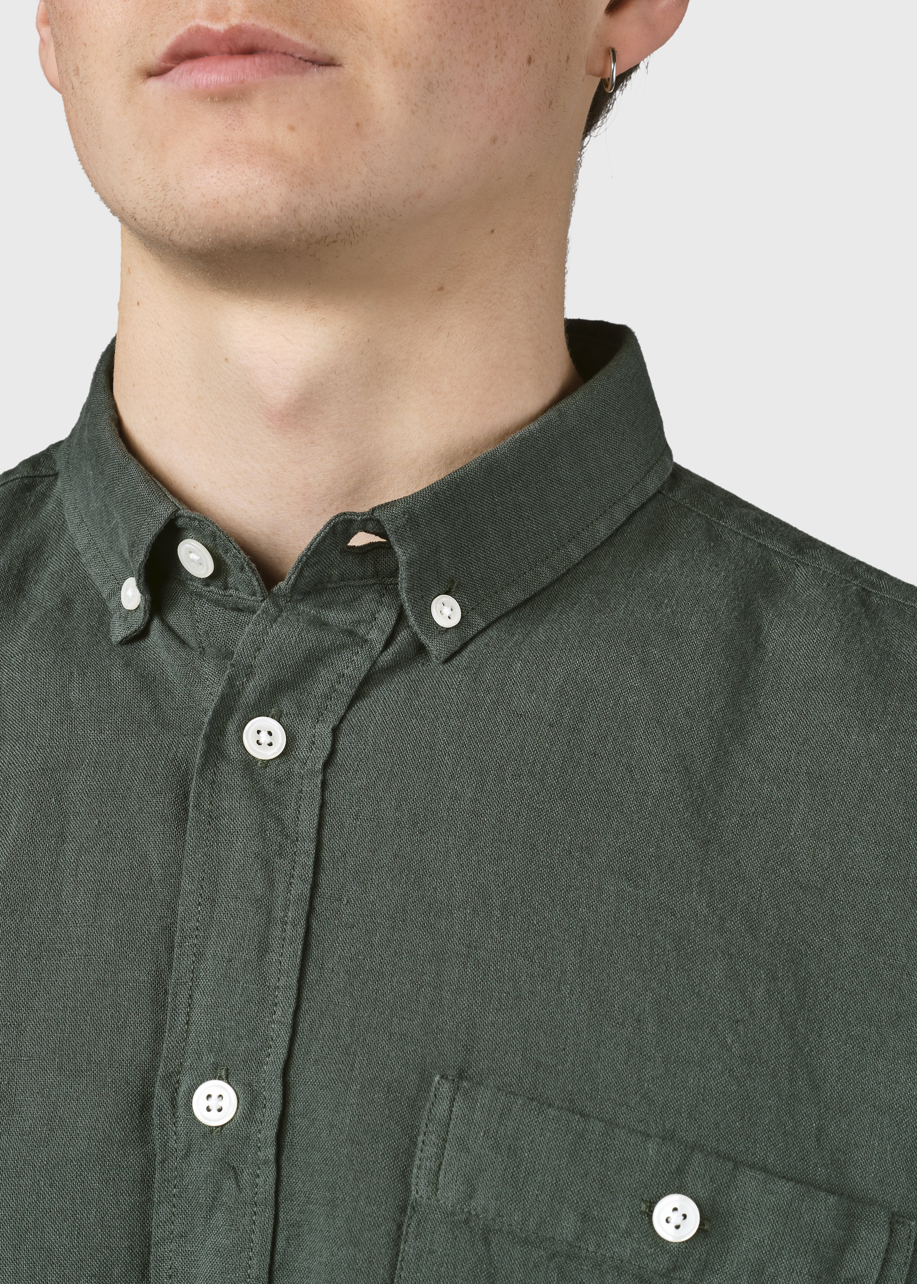 Benjamin Linen Shirt - Olive