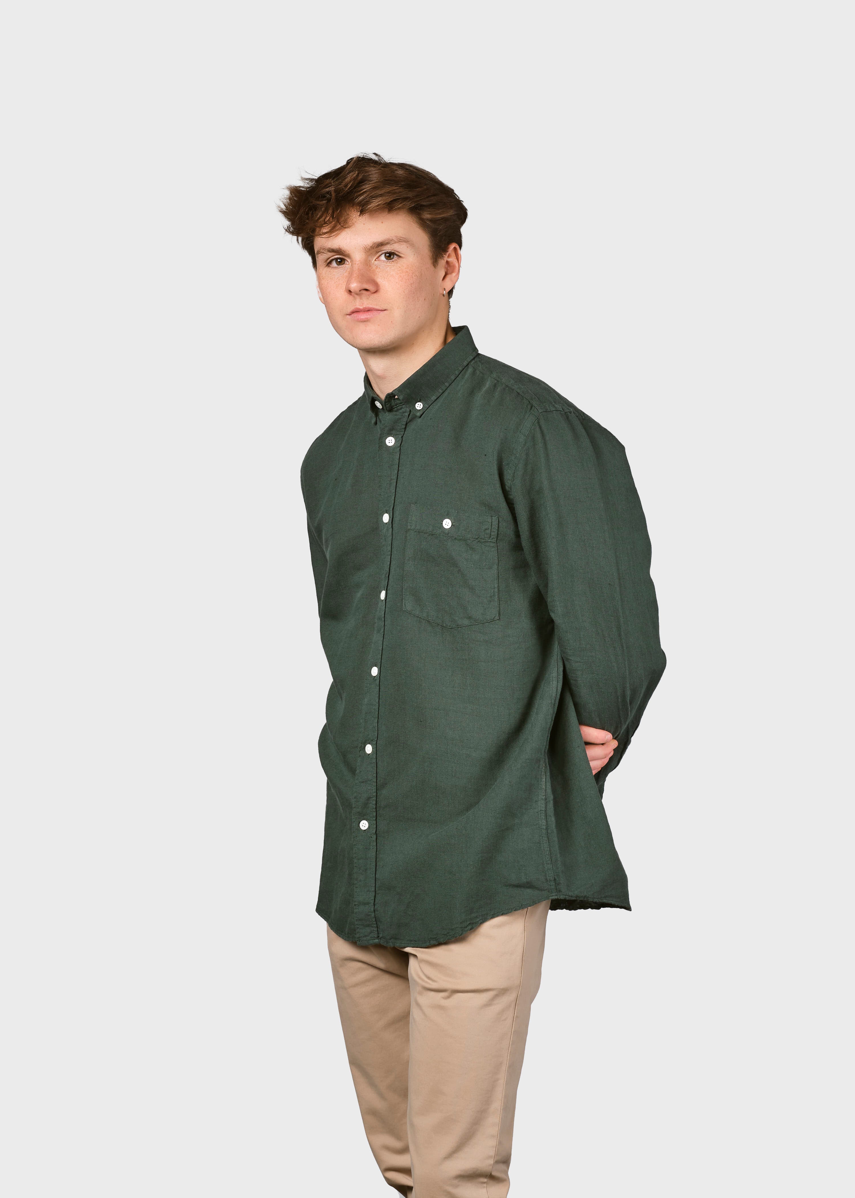 Benjamin Linen Shirt - Olive