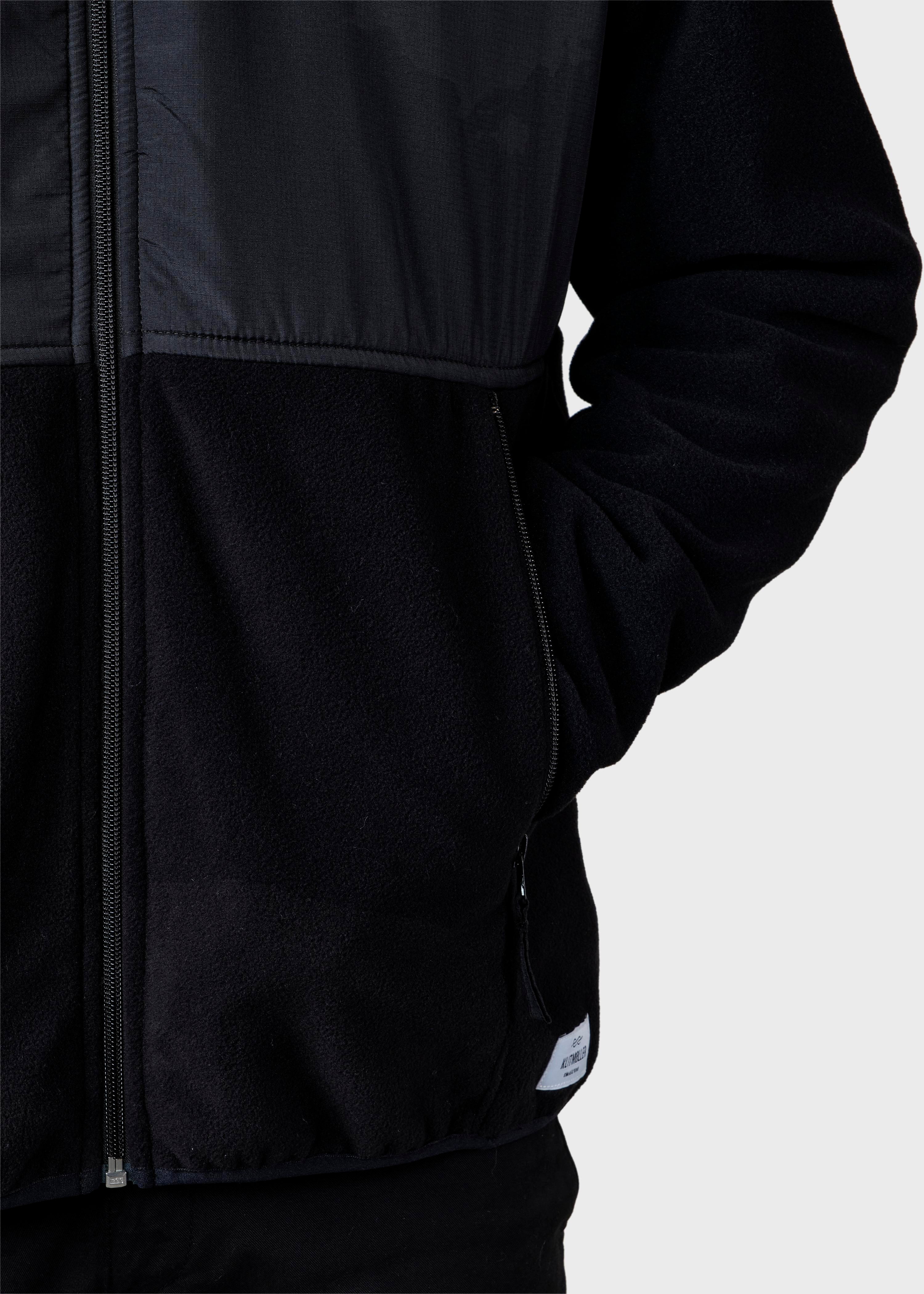 Midi Fleece Jacket - Black/black