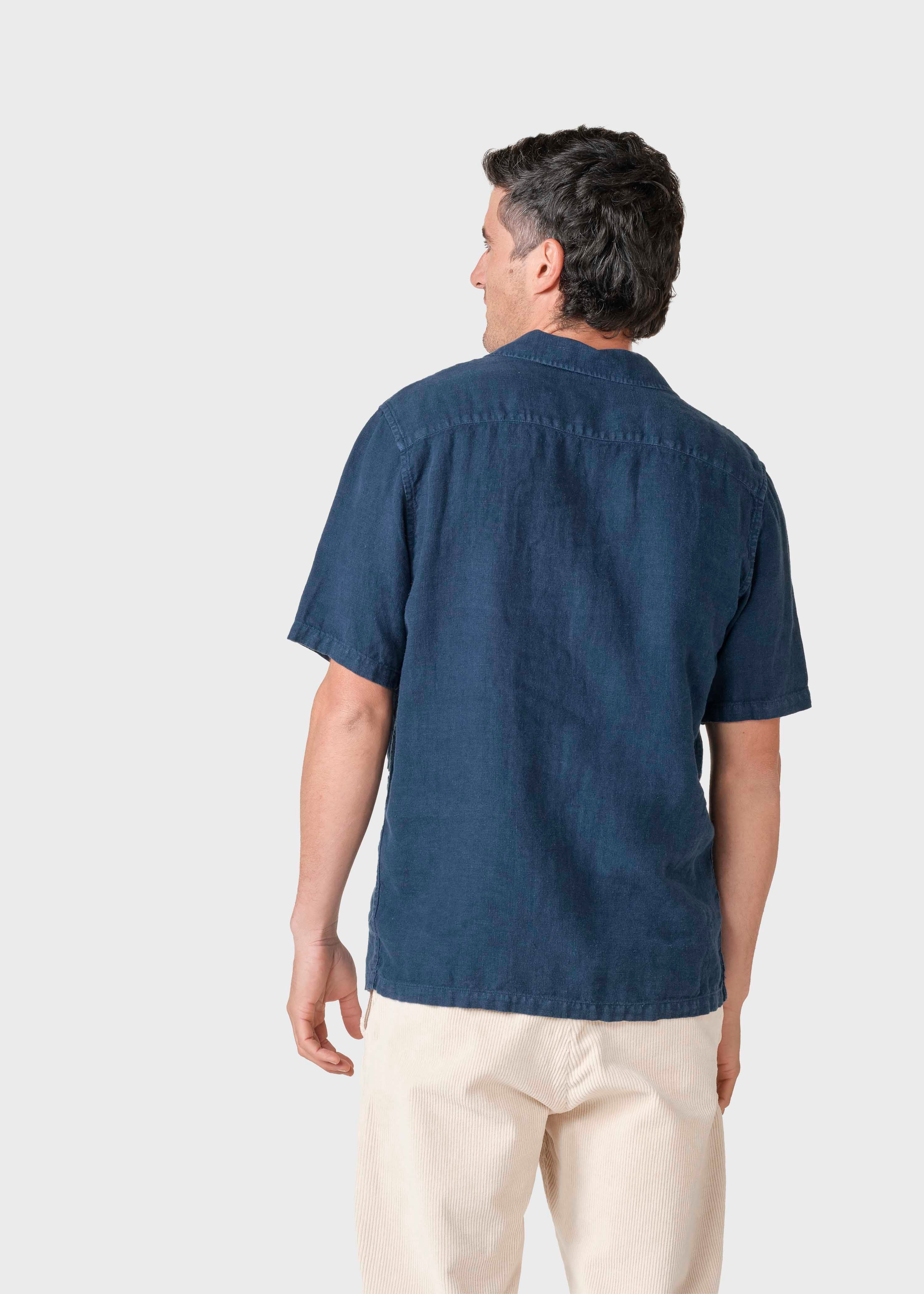 Birger S/s Linen - Navy