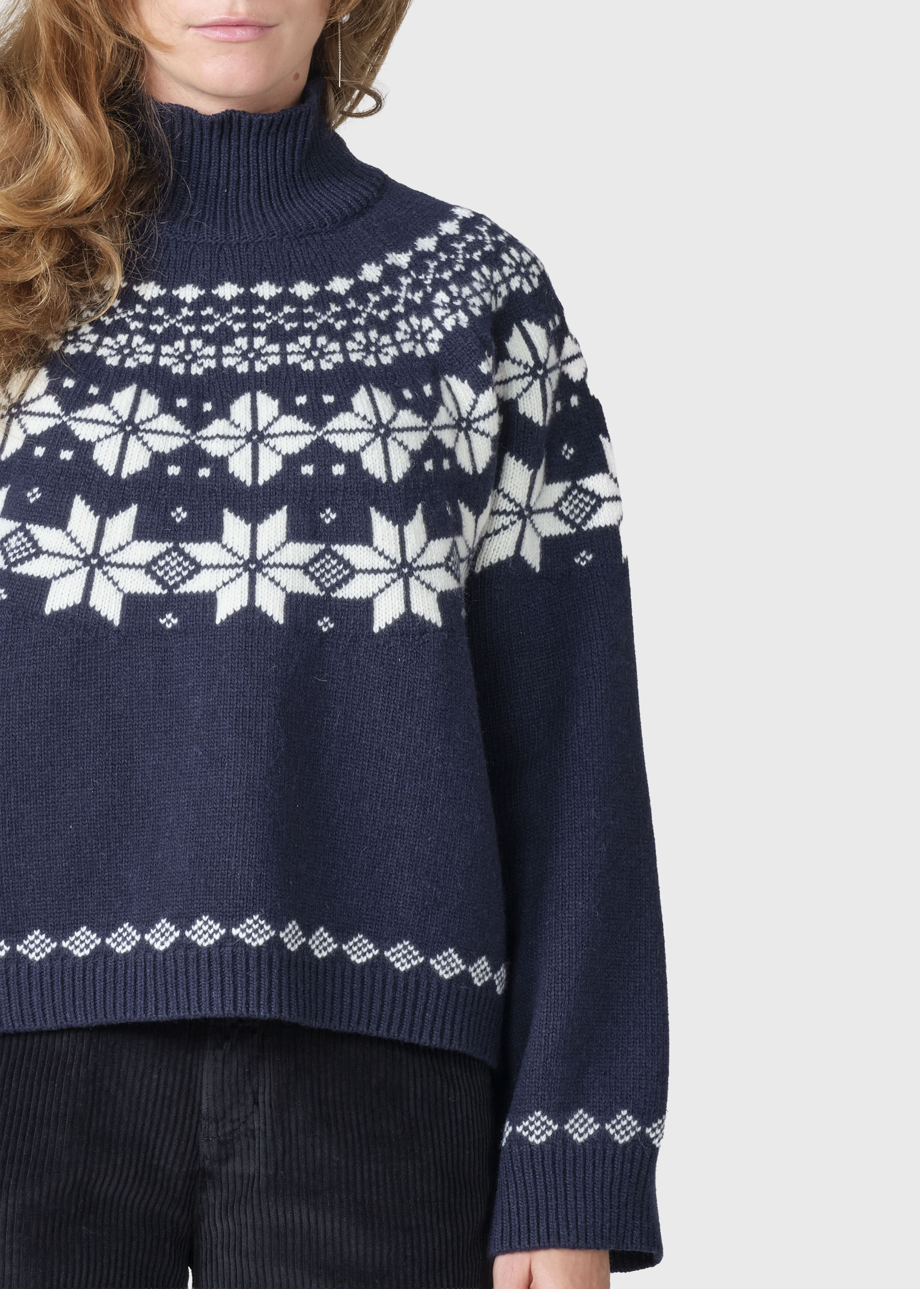 Claire Knit - Navy/cream
