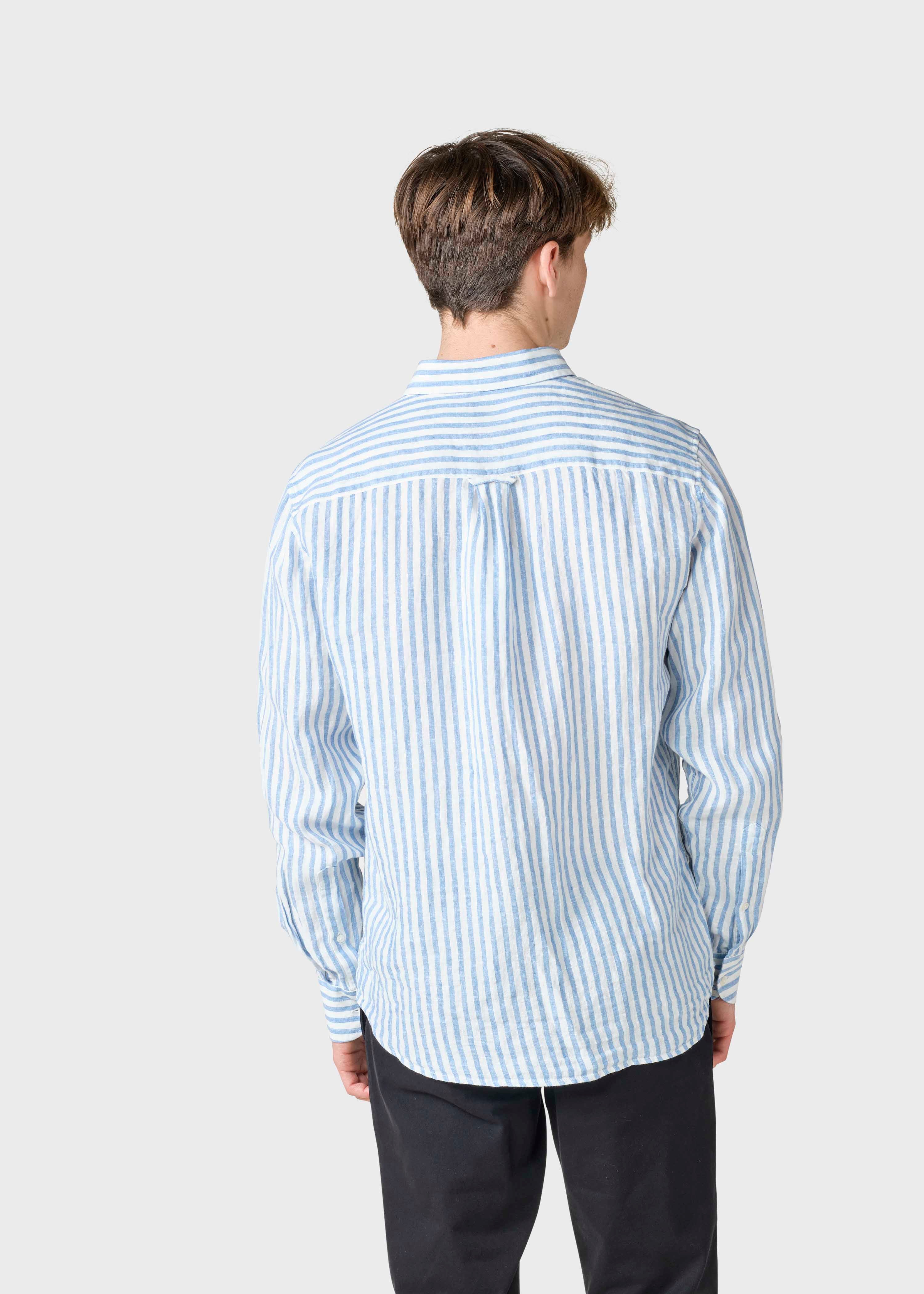 Dennis Striped Shirt - Cream/light Blue