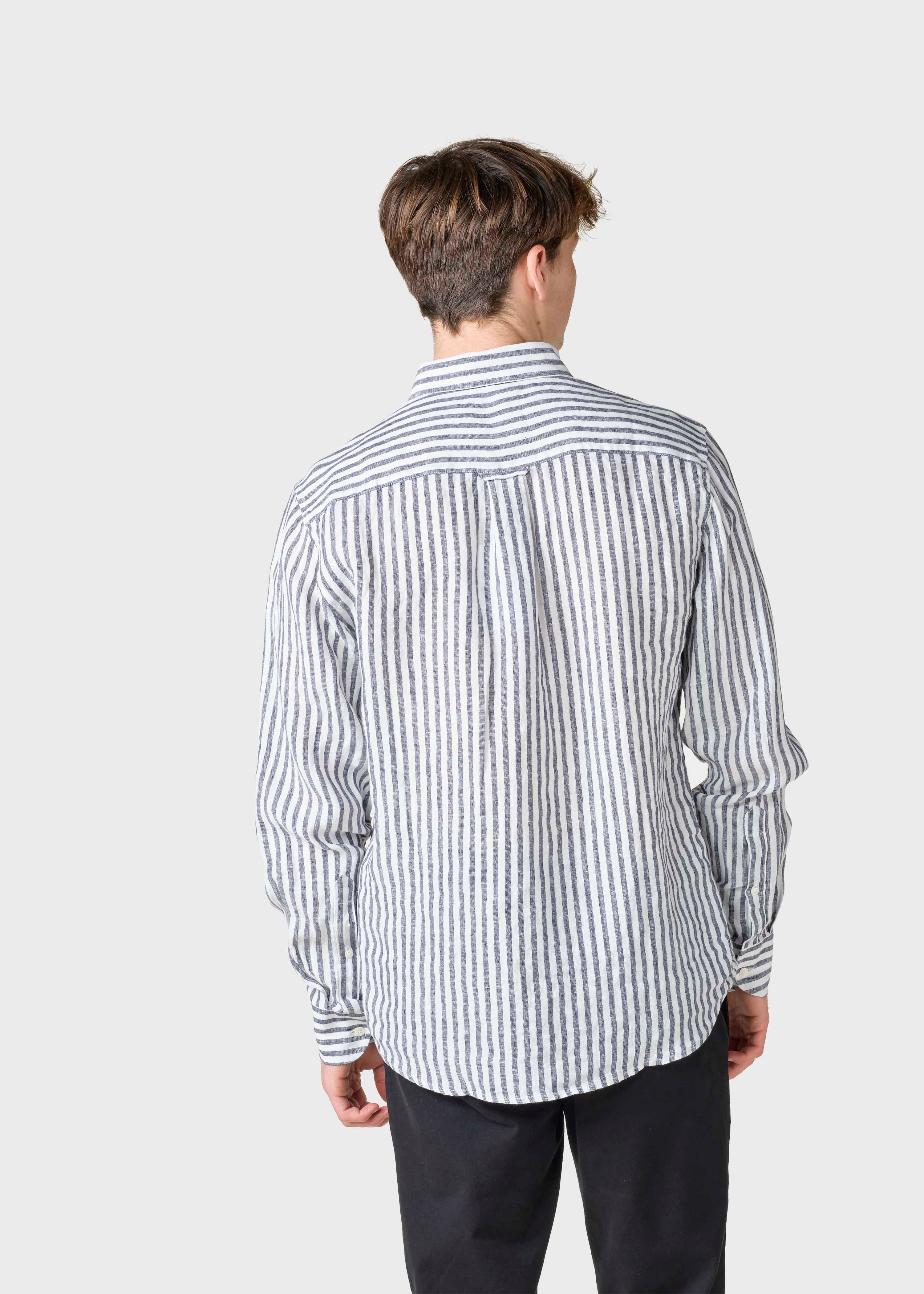 Dennis Striped Shirt - Cream/navy