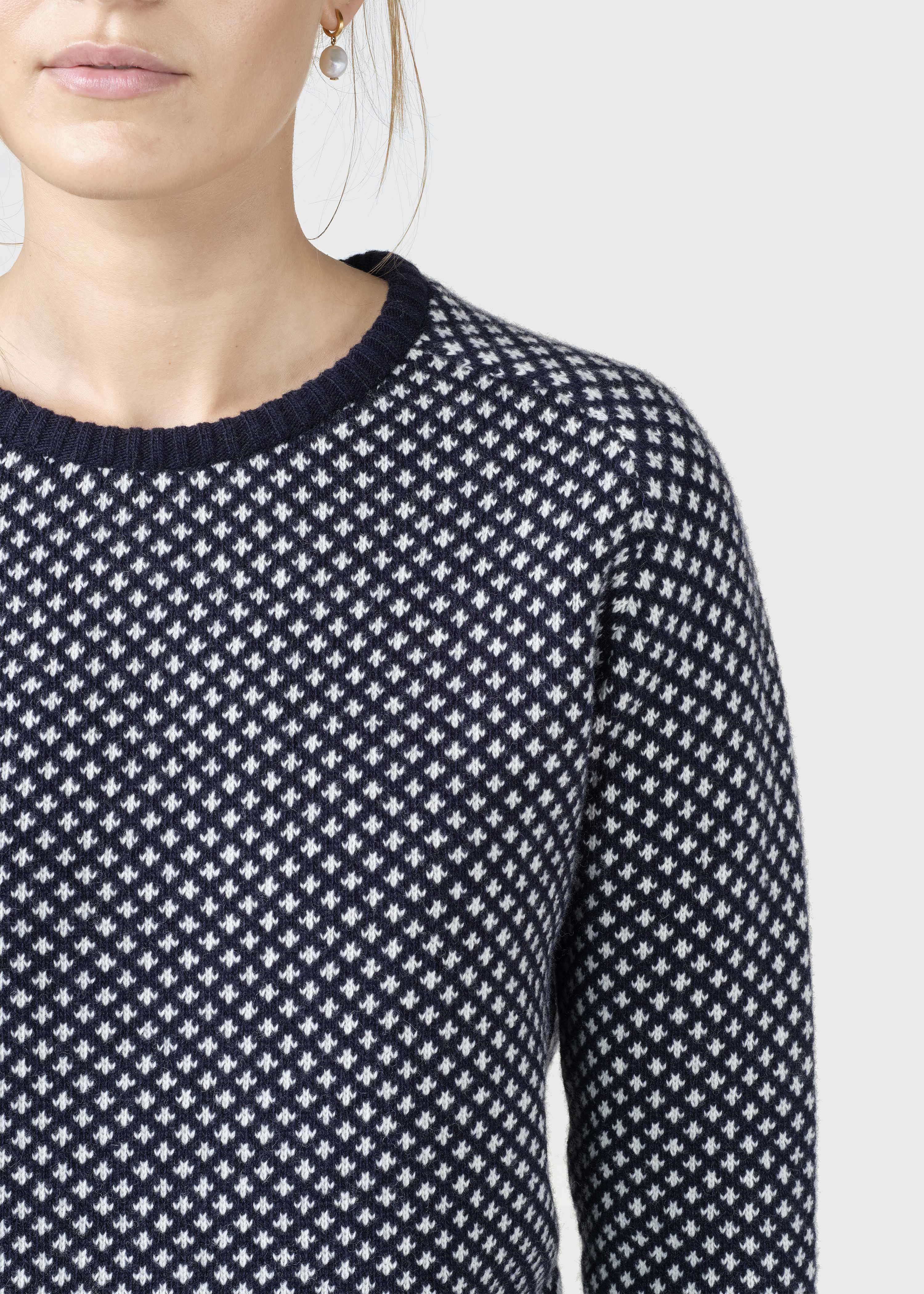 Elaine Knit - Navy/cream