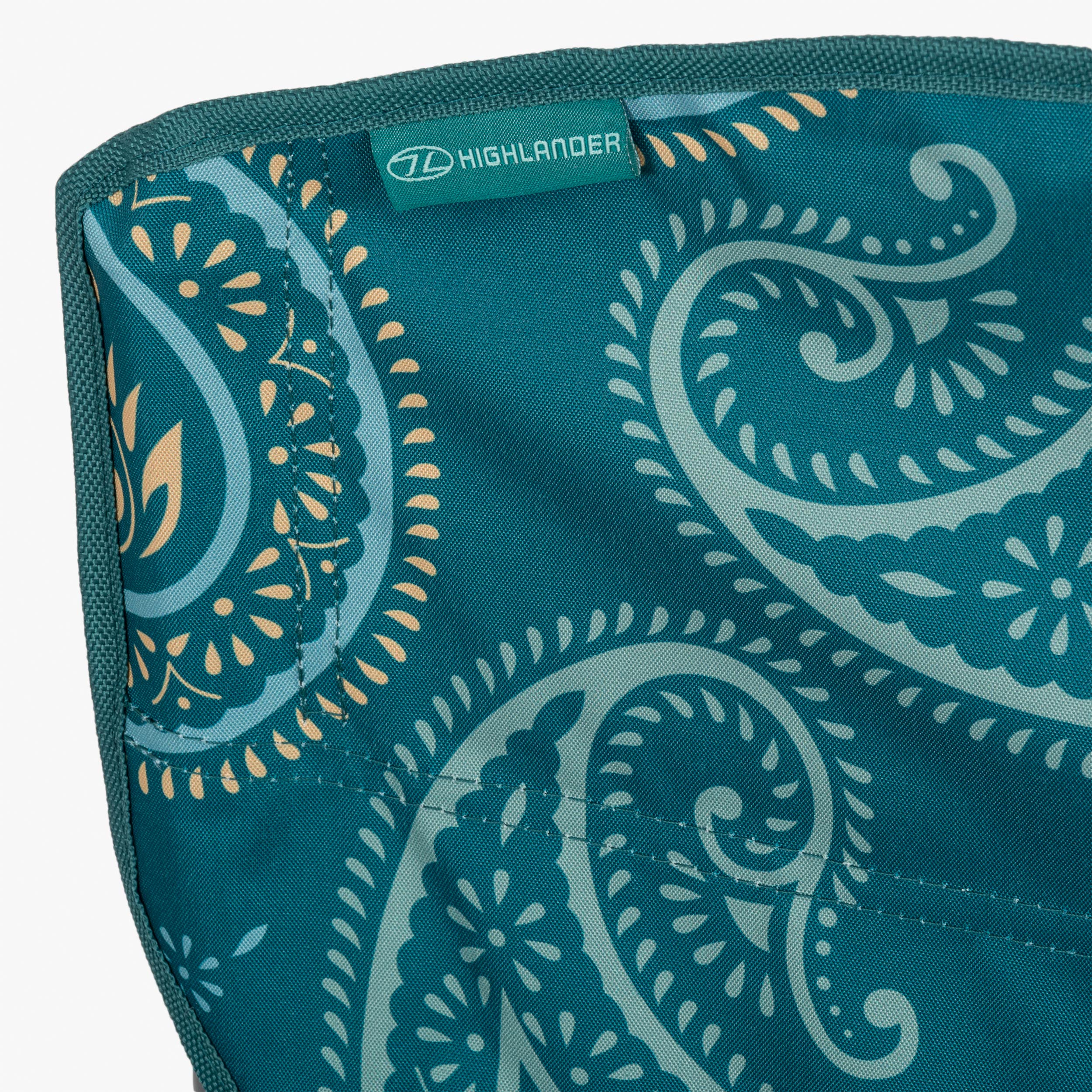 Highlander - Stirling Camping Stol, Paisley Print Teal