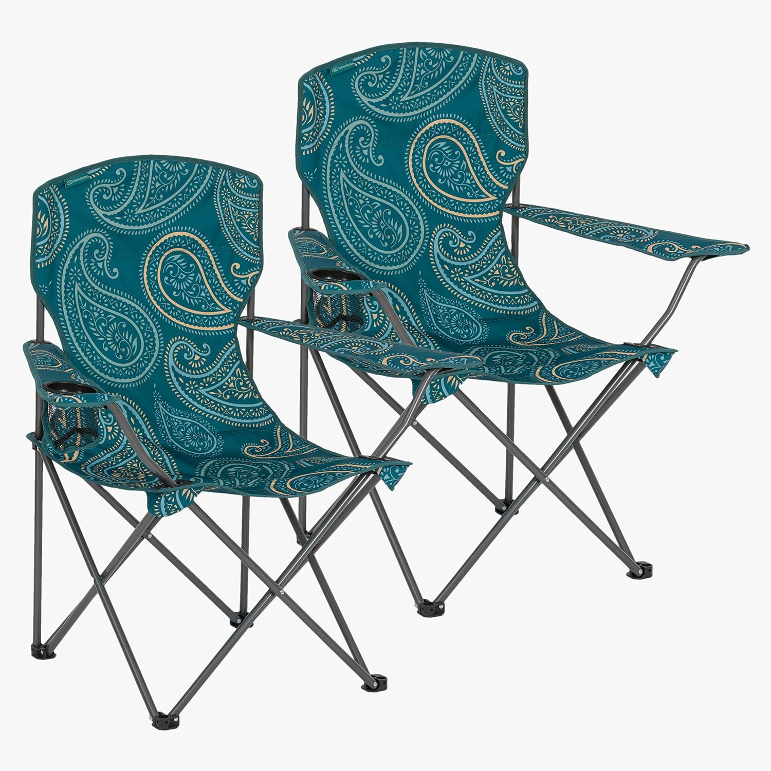 Highlander - Stirling Campingstol, 2 Pak, Paisley Teal