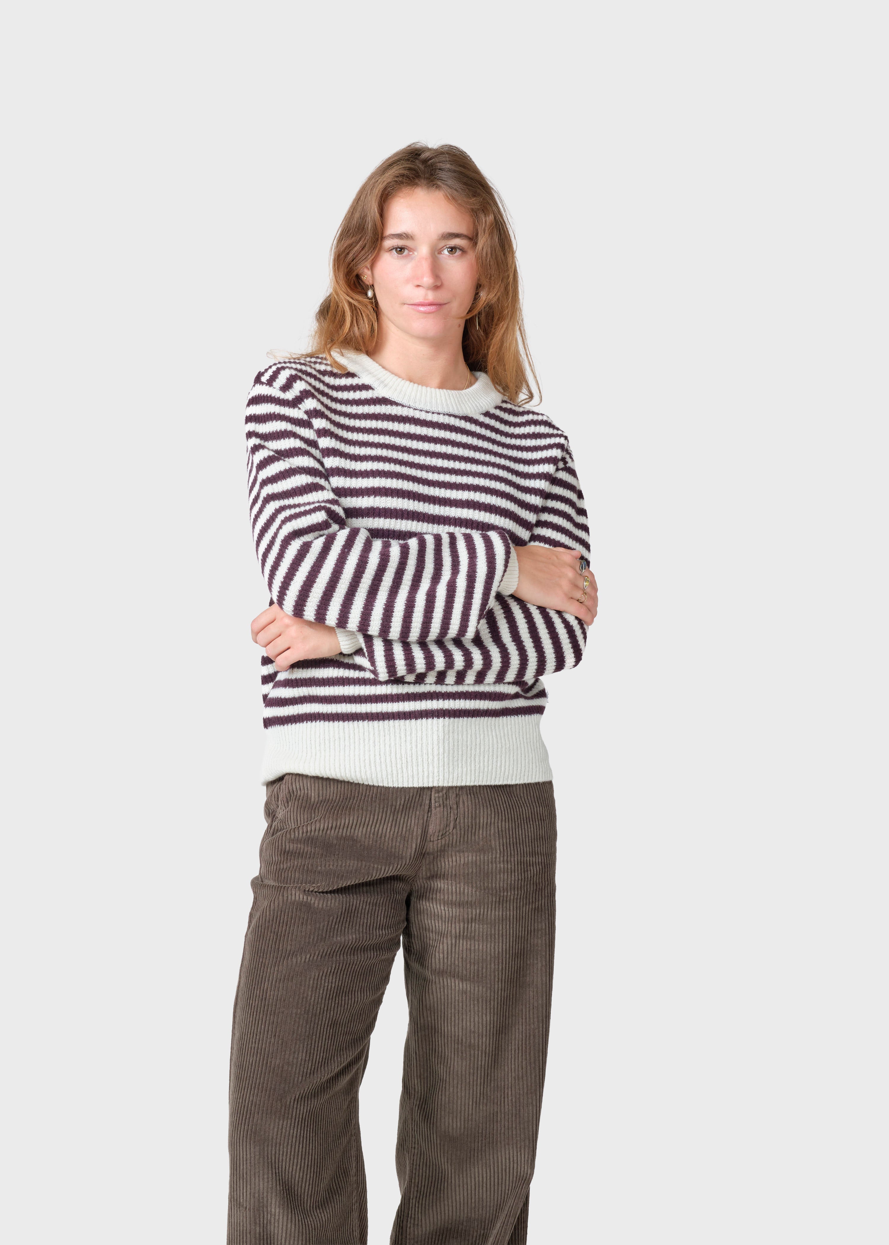 Gunilla Knit - Burgundy/cream