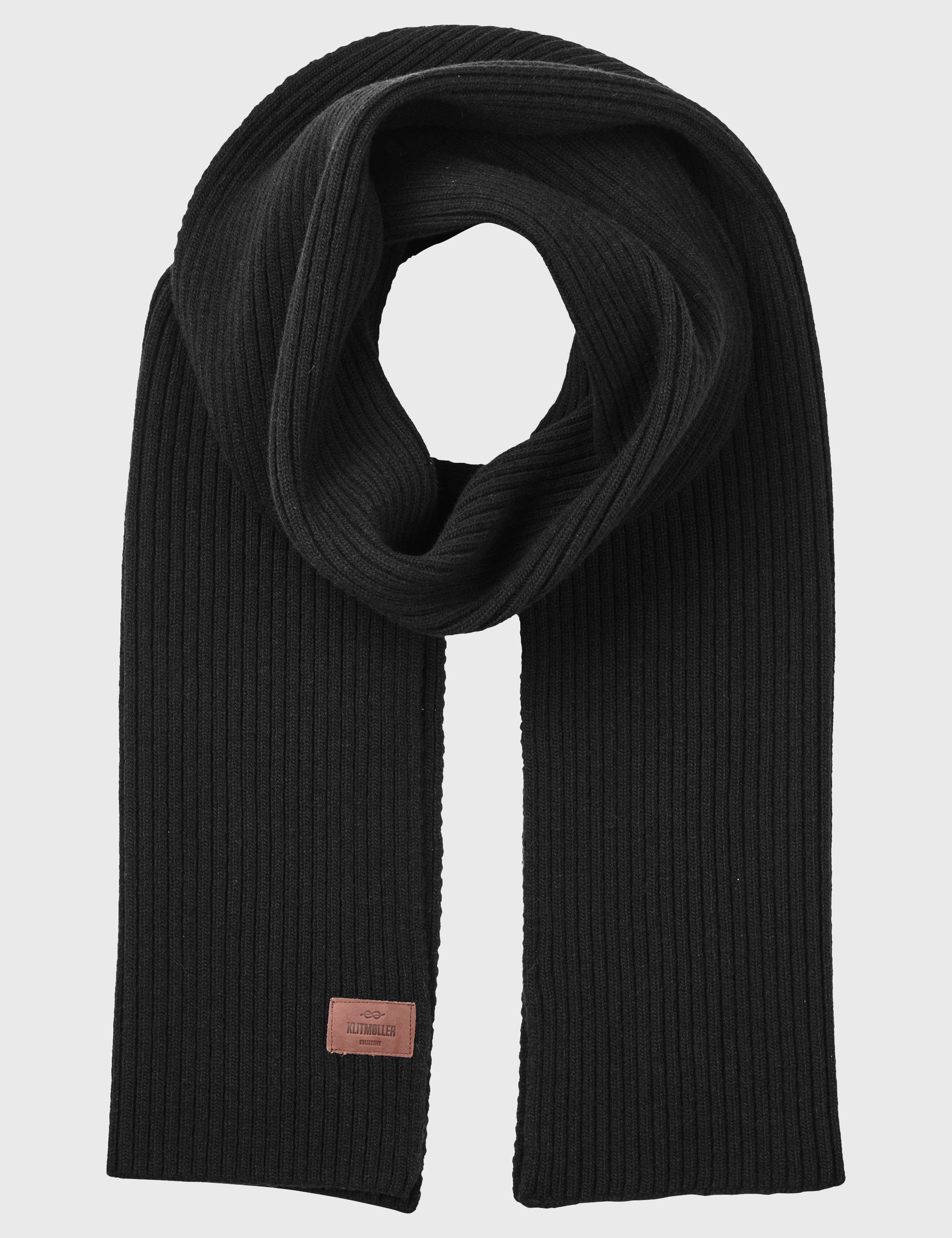 Heavy Rib Scarf - Black