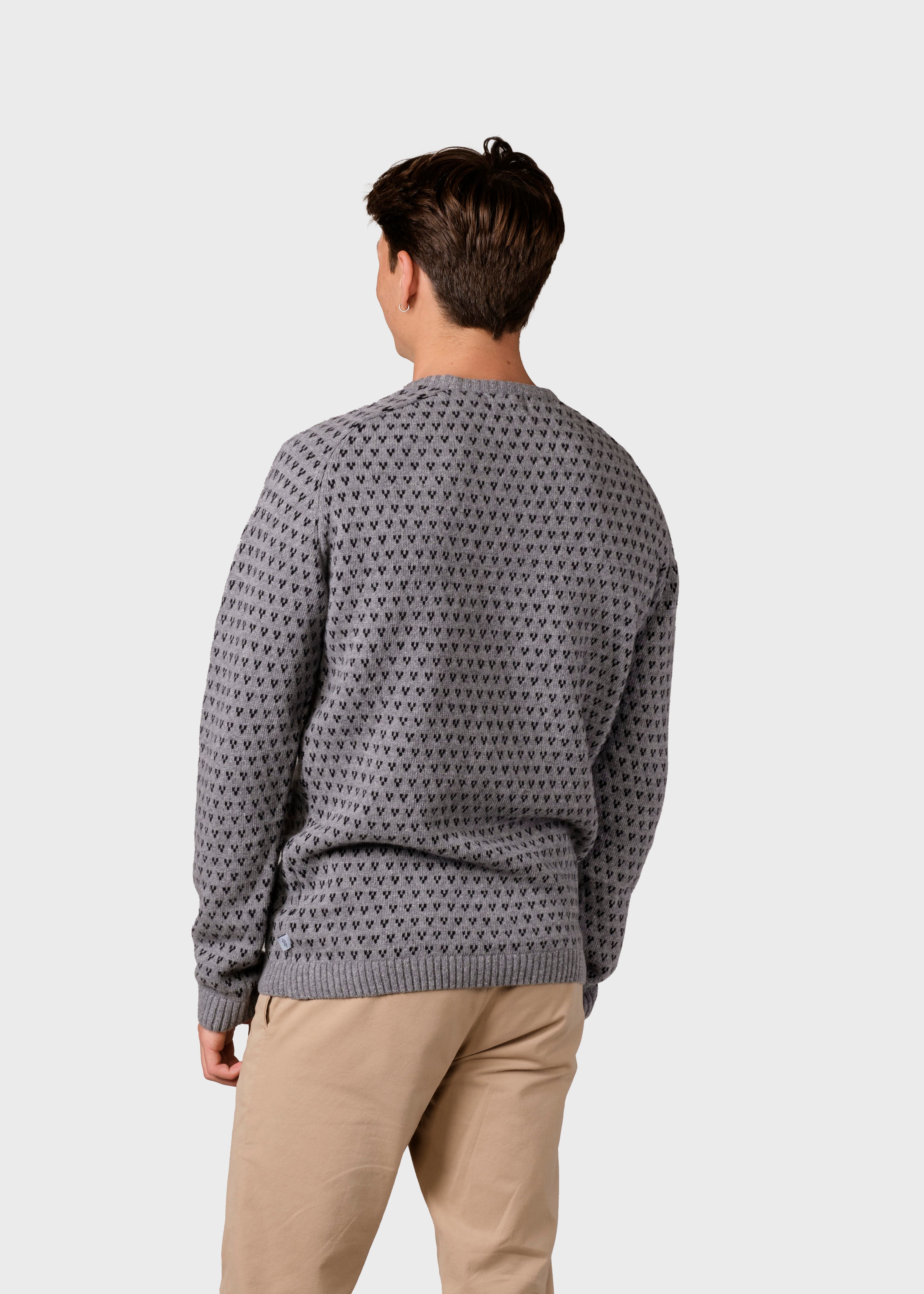 Hugo Knit - Light Grey/black