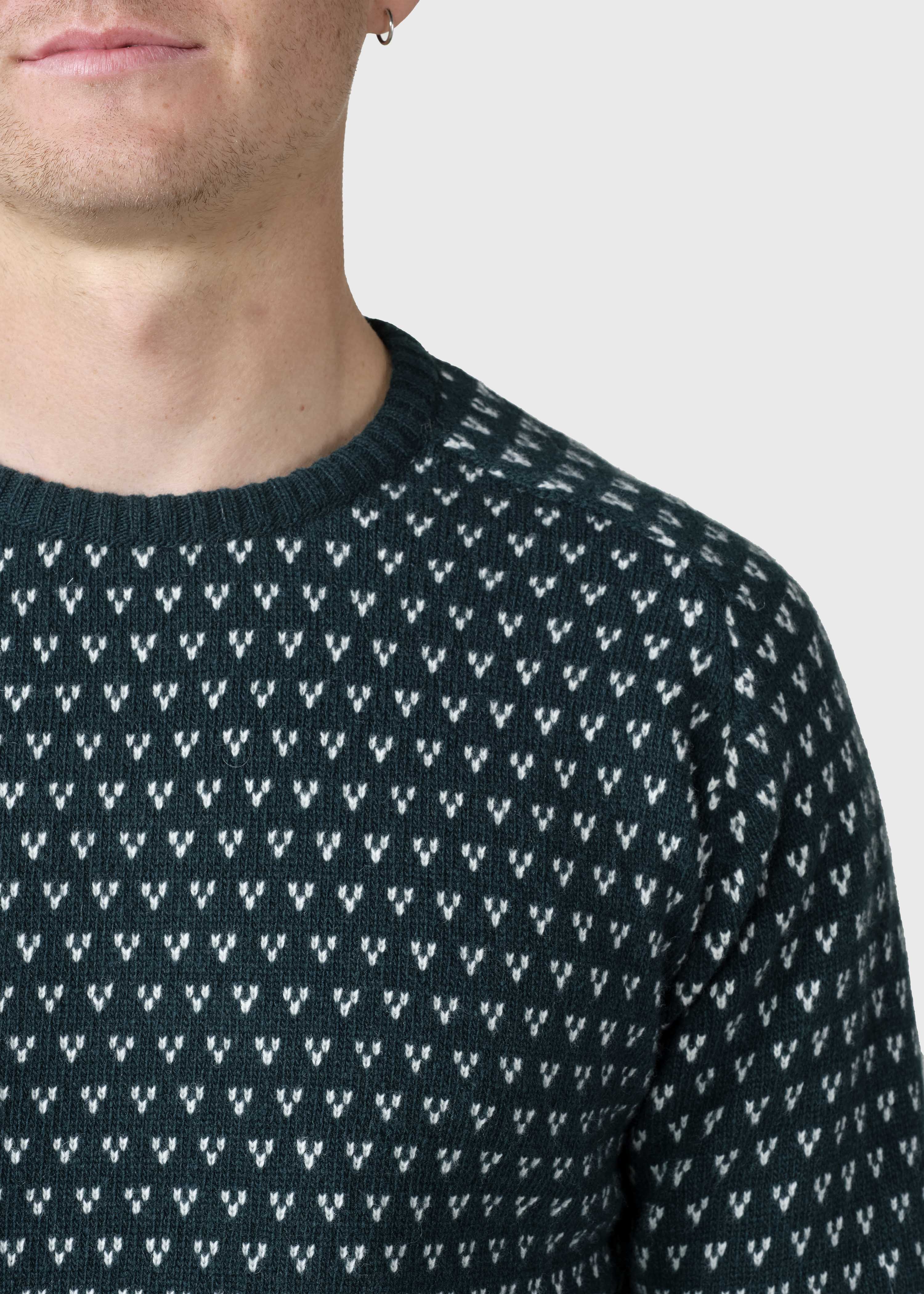 Hugo Knit - Moss Green/cream