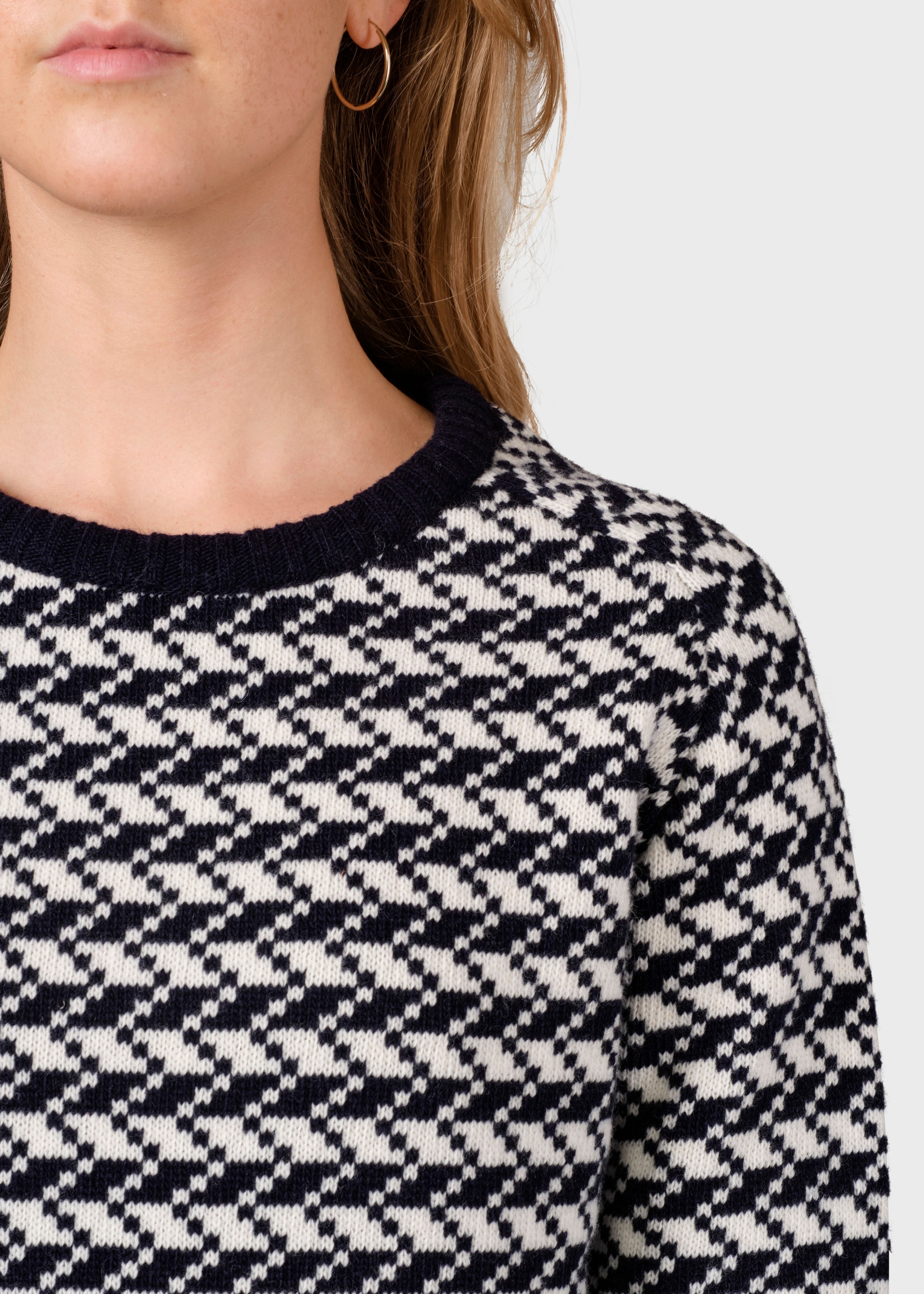 Ida Knit - Navy/cream