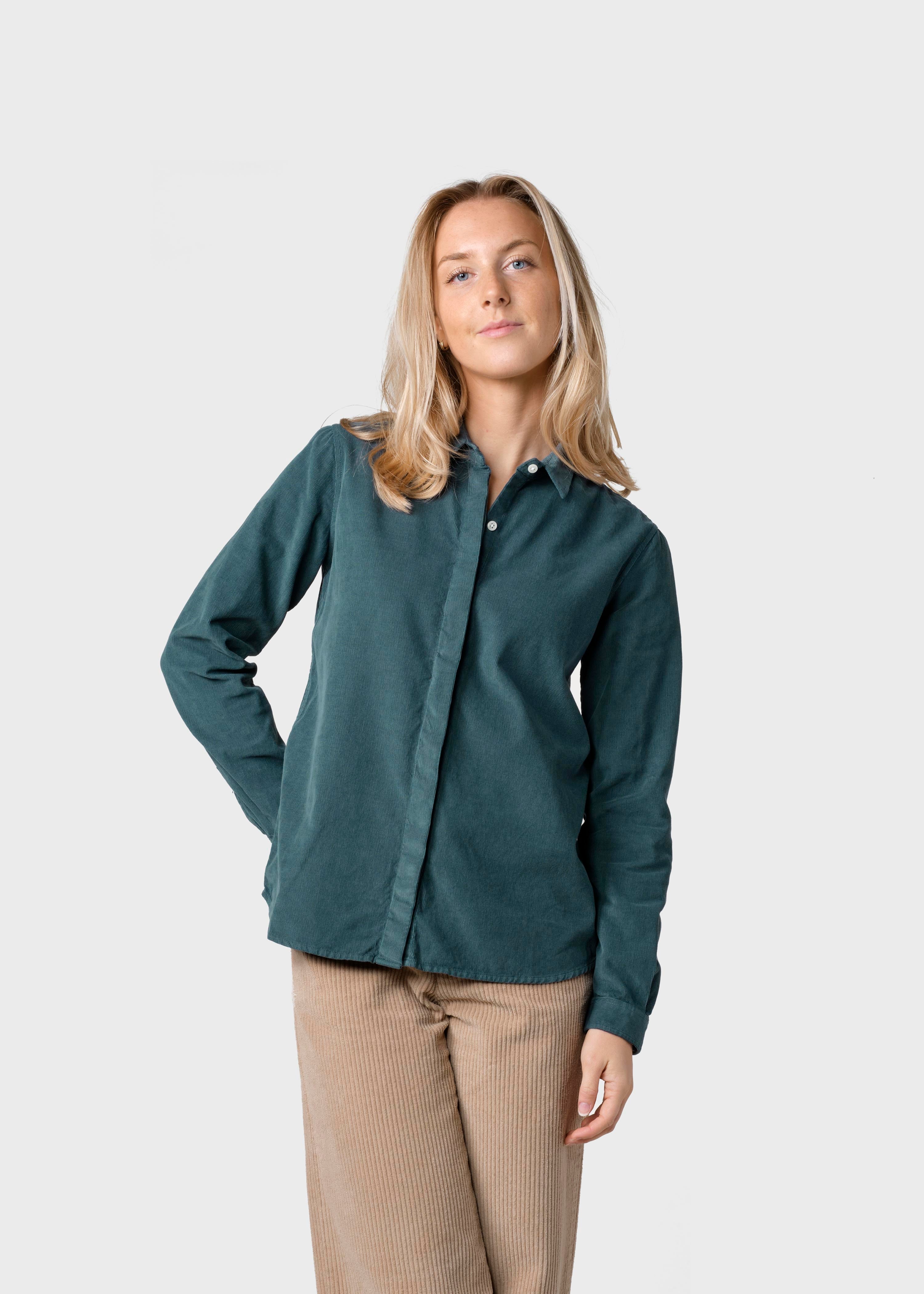 Julie Corduroy Shirt - Moss Green
