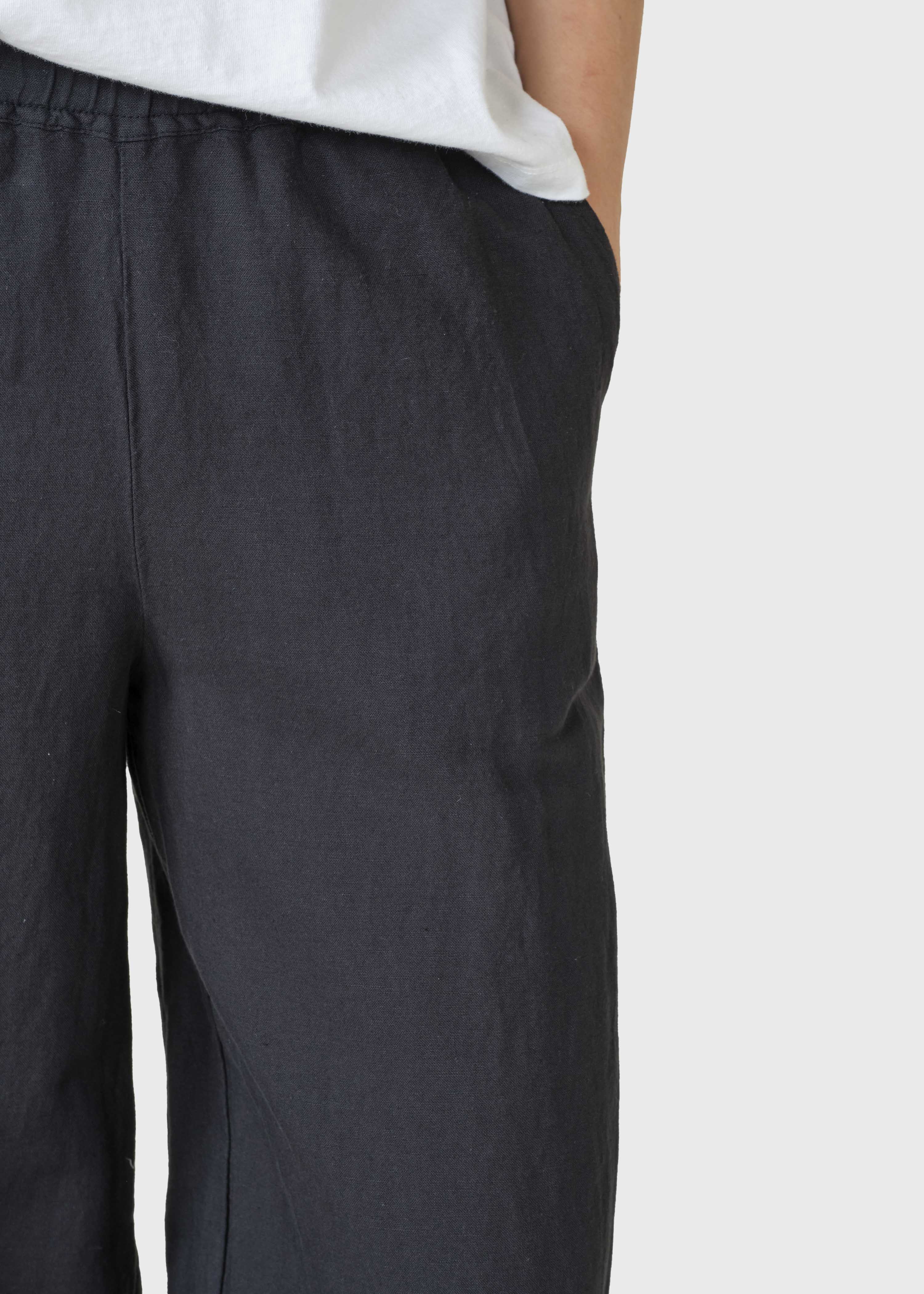 Kaja Cotton/linen Pants - Black