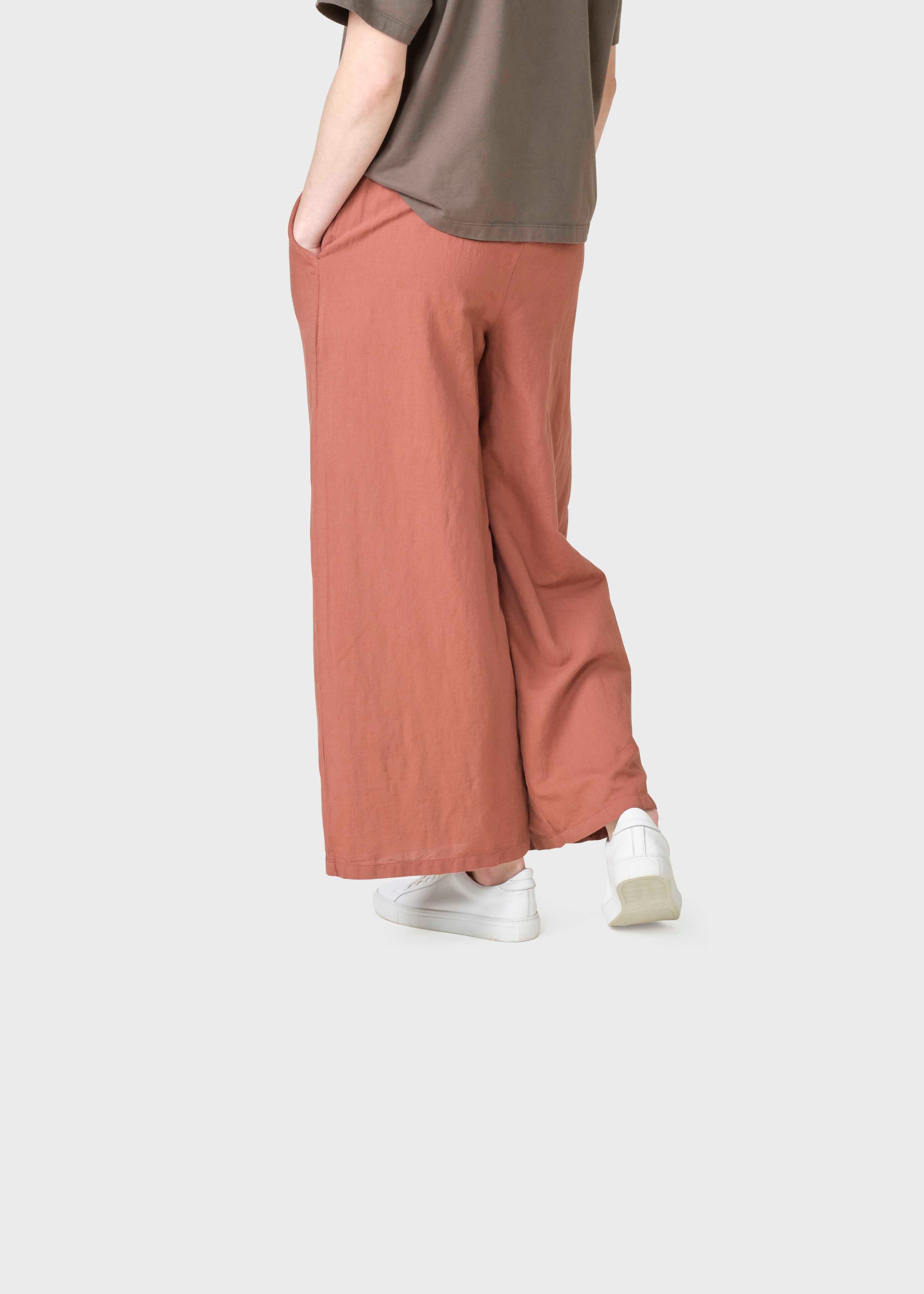 Kaja Cotton/linen Pants - Burnt Sienna