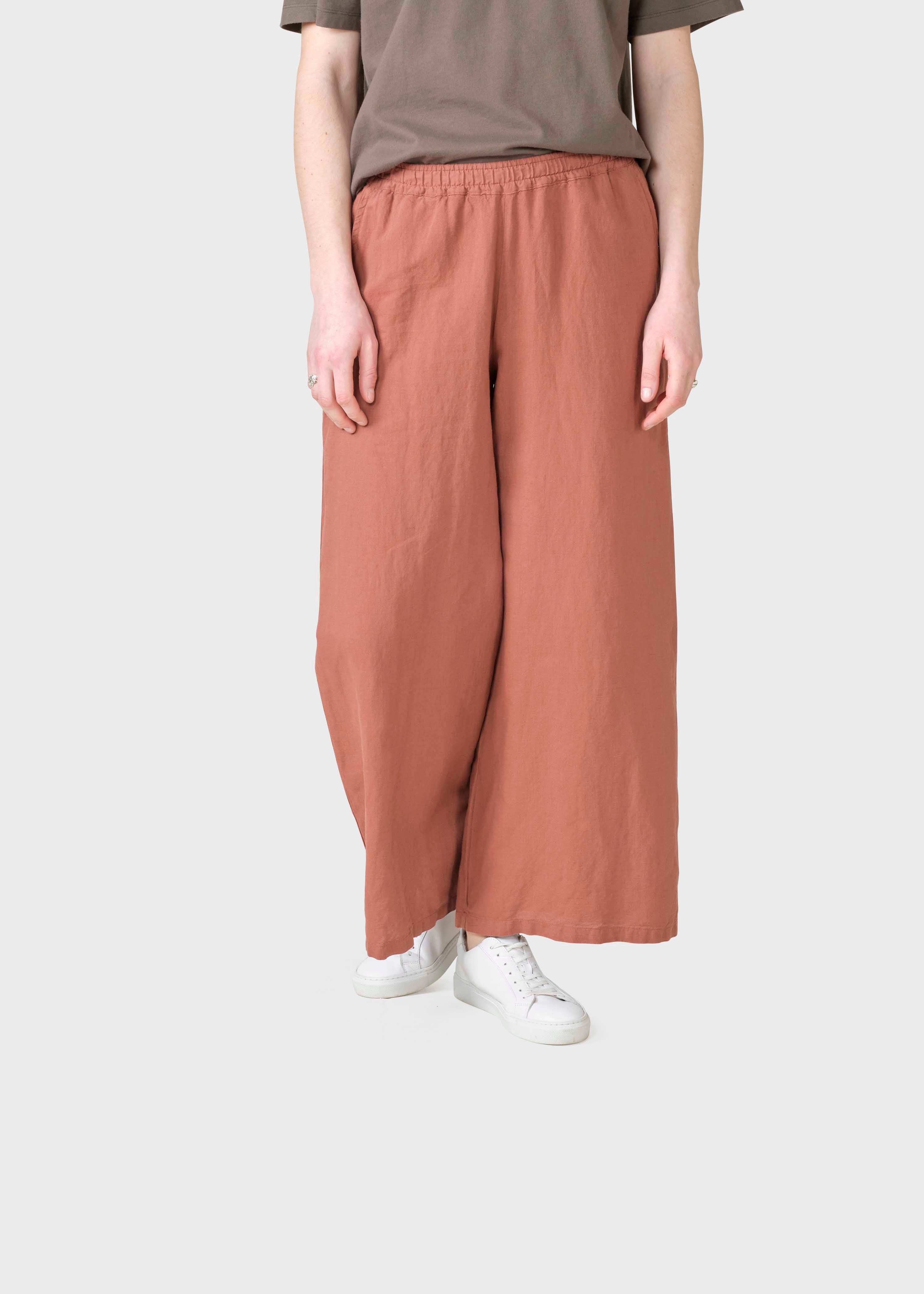 Kaja Cotton/linen Pants - Burnt Sienna