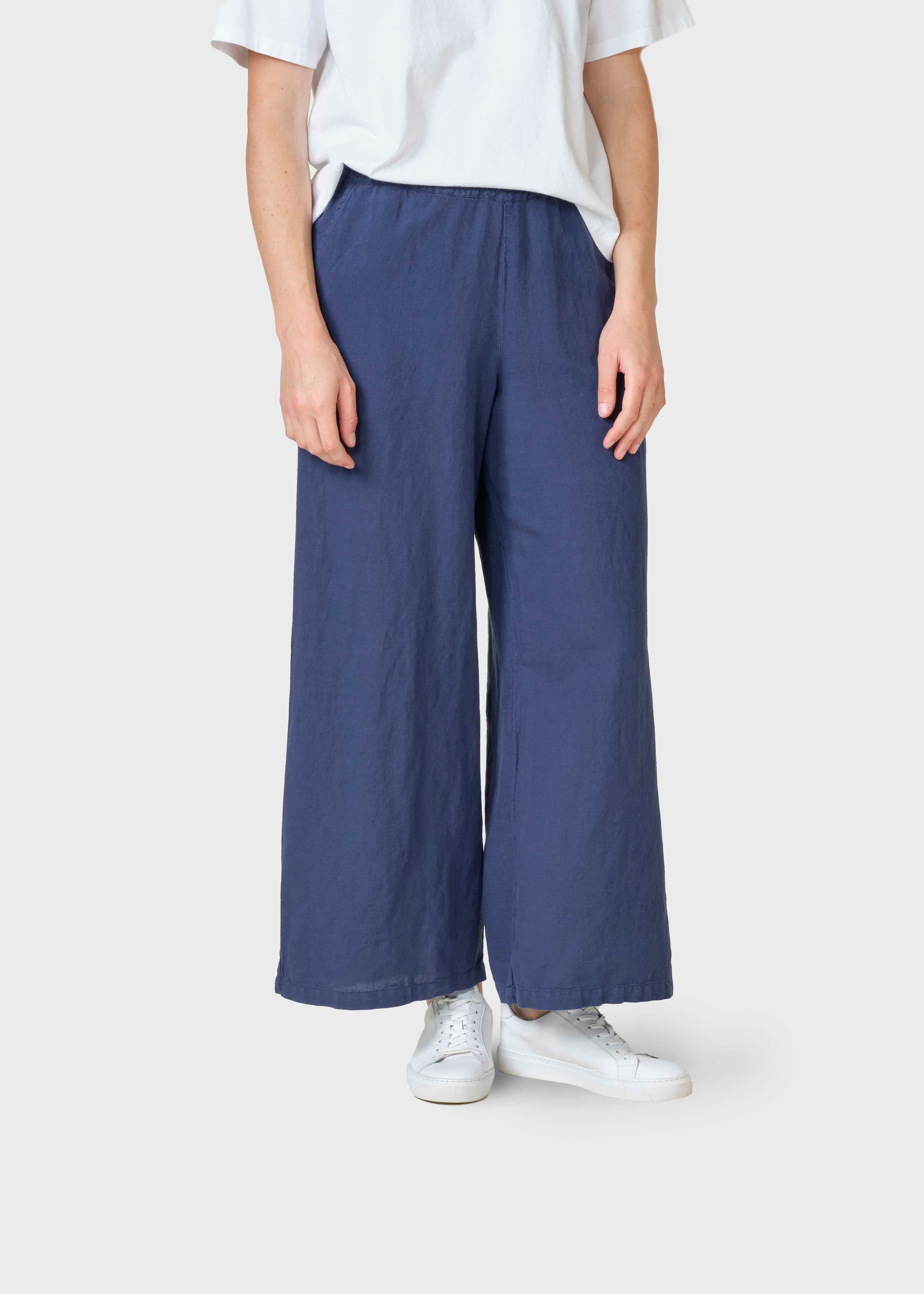 Kaja Cotton/linen Pants - Ocean