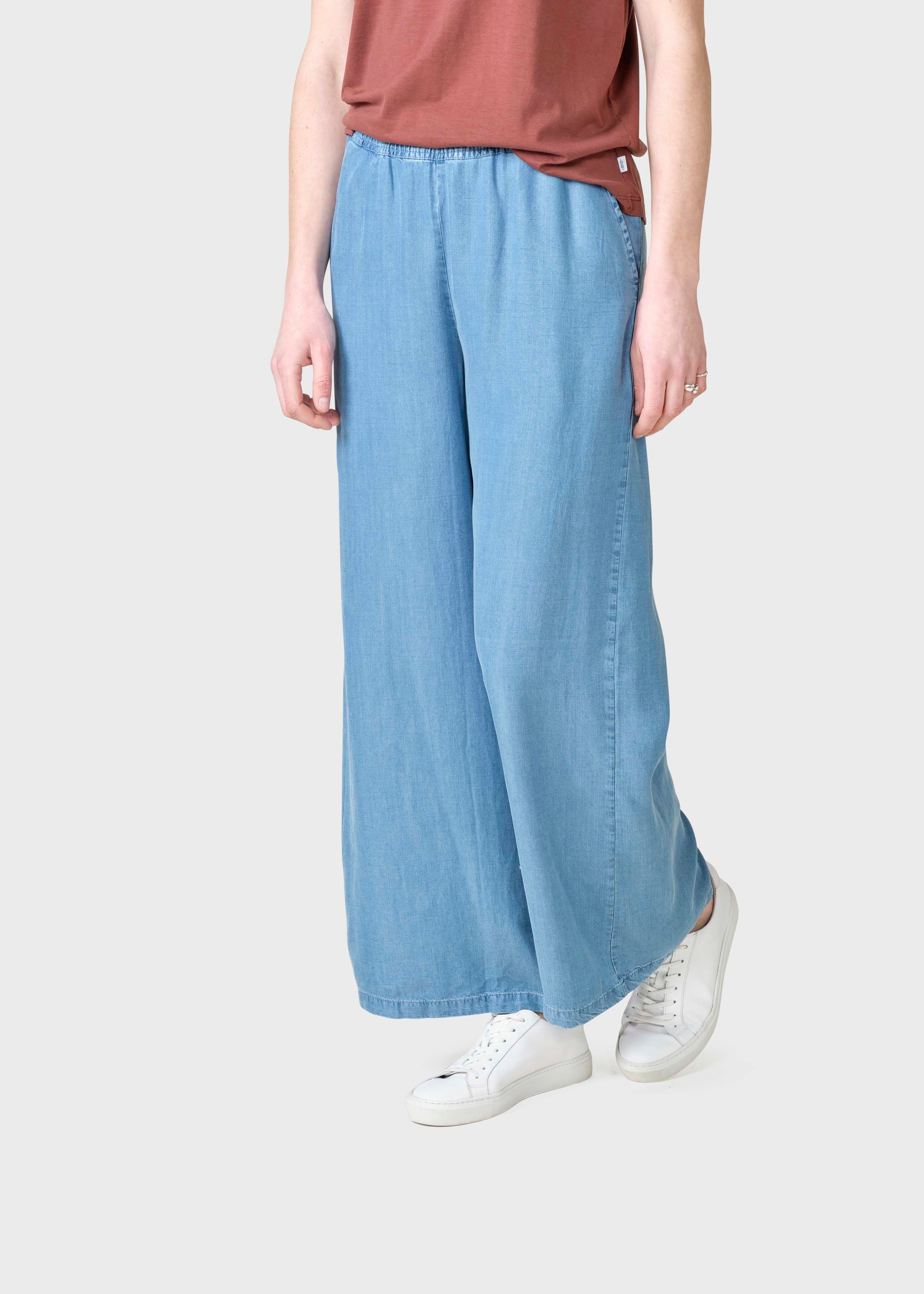 Kaja Lyocell Pants - Light Blue Chambrey