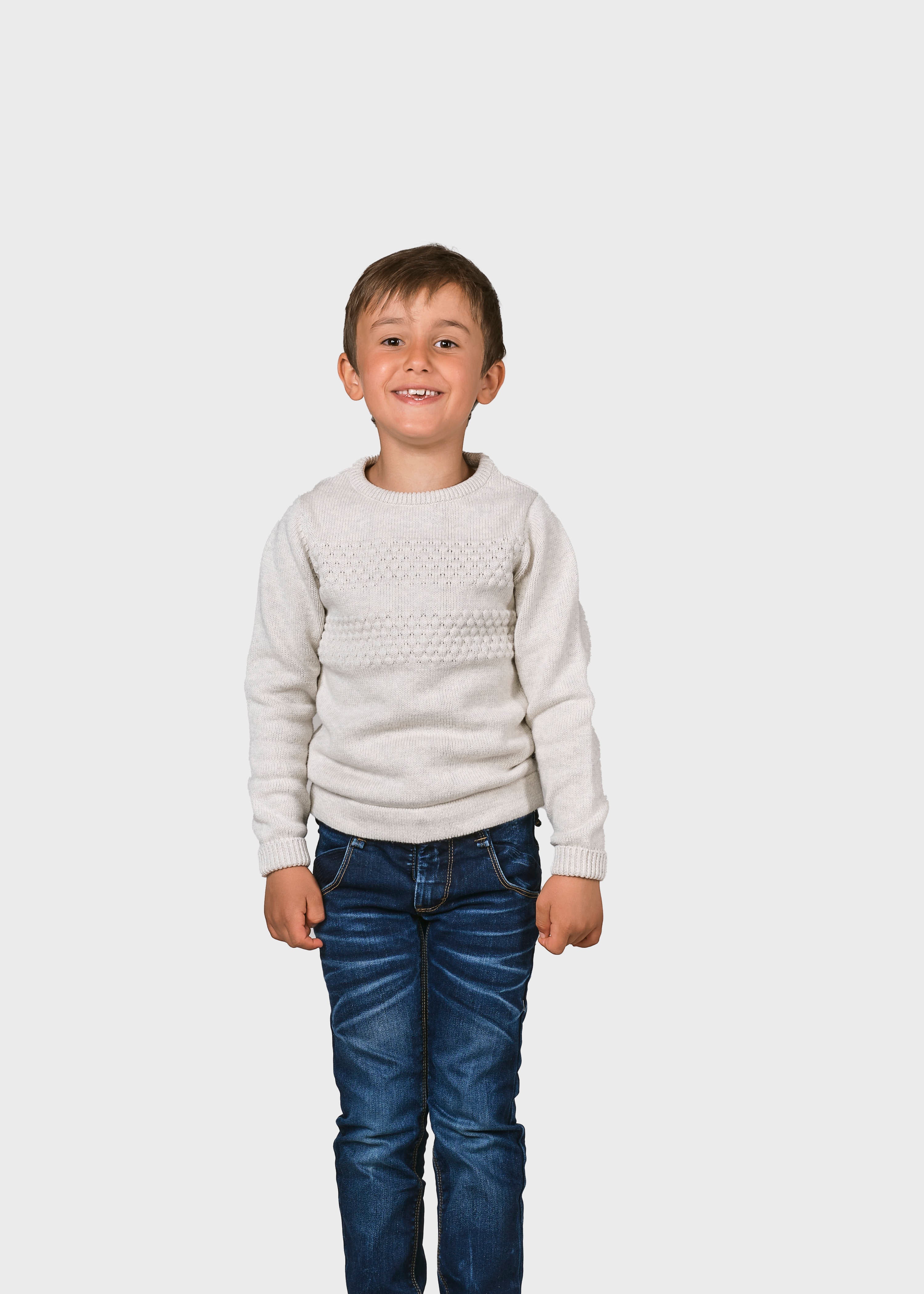 Kids Fisher Cotton Knit - Cream
